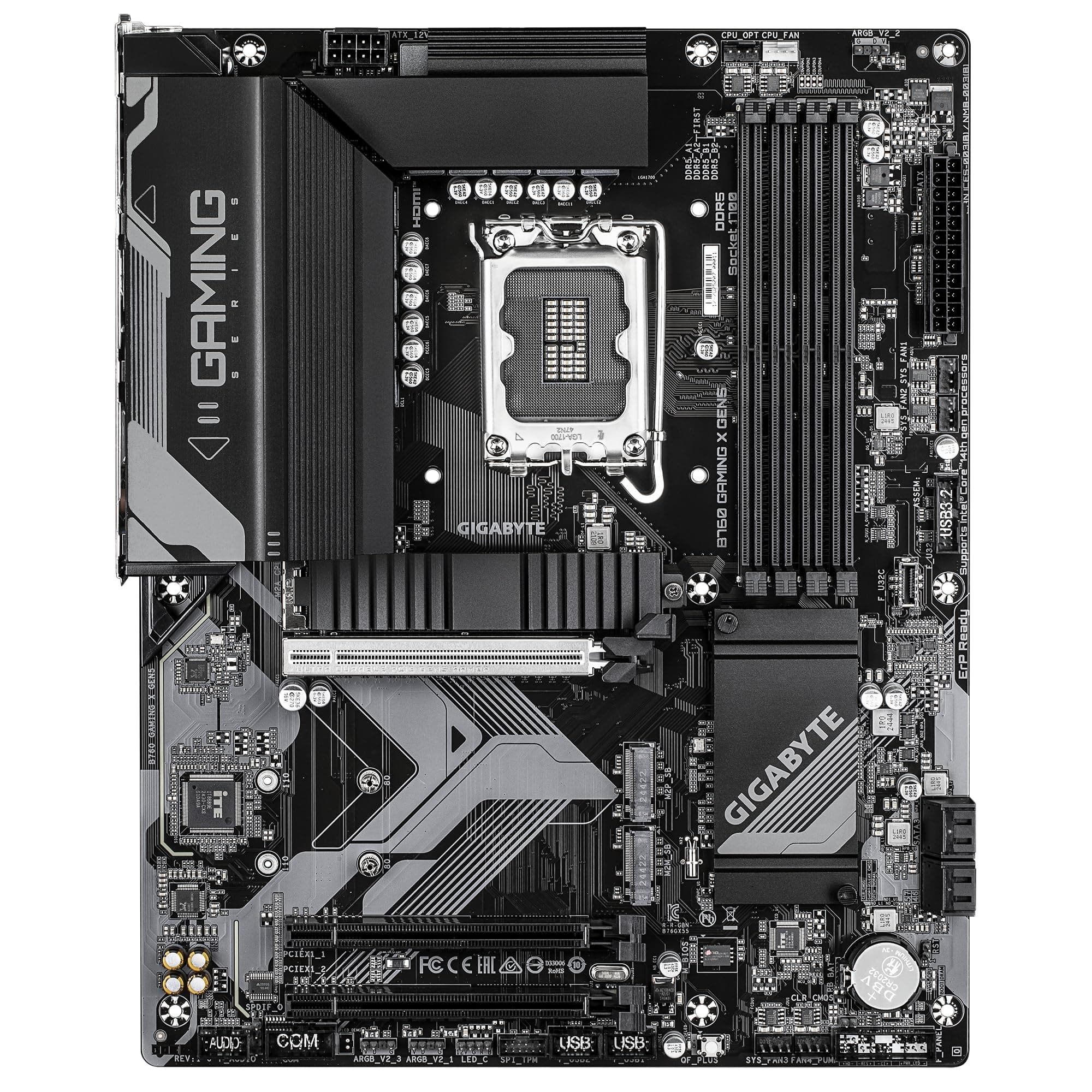 GIGABYTE B760 Gaming X GEN5 Mainboard – Unterstützt Intel Core Prozessoren der 14. Generation, 8+1+1 Phasen VRM, bis zu 5600 MHz DDR5, 3 x PCIe 4.0 M.2, 2.5 GbE LAN, USB 3.2 Gen 2 Bild 3