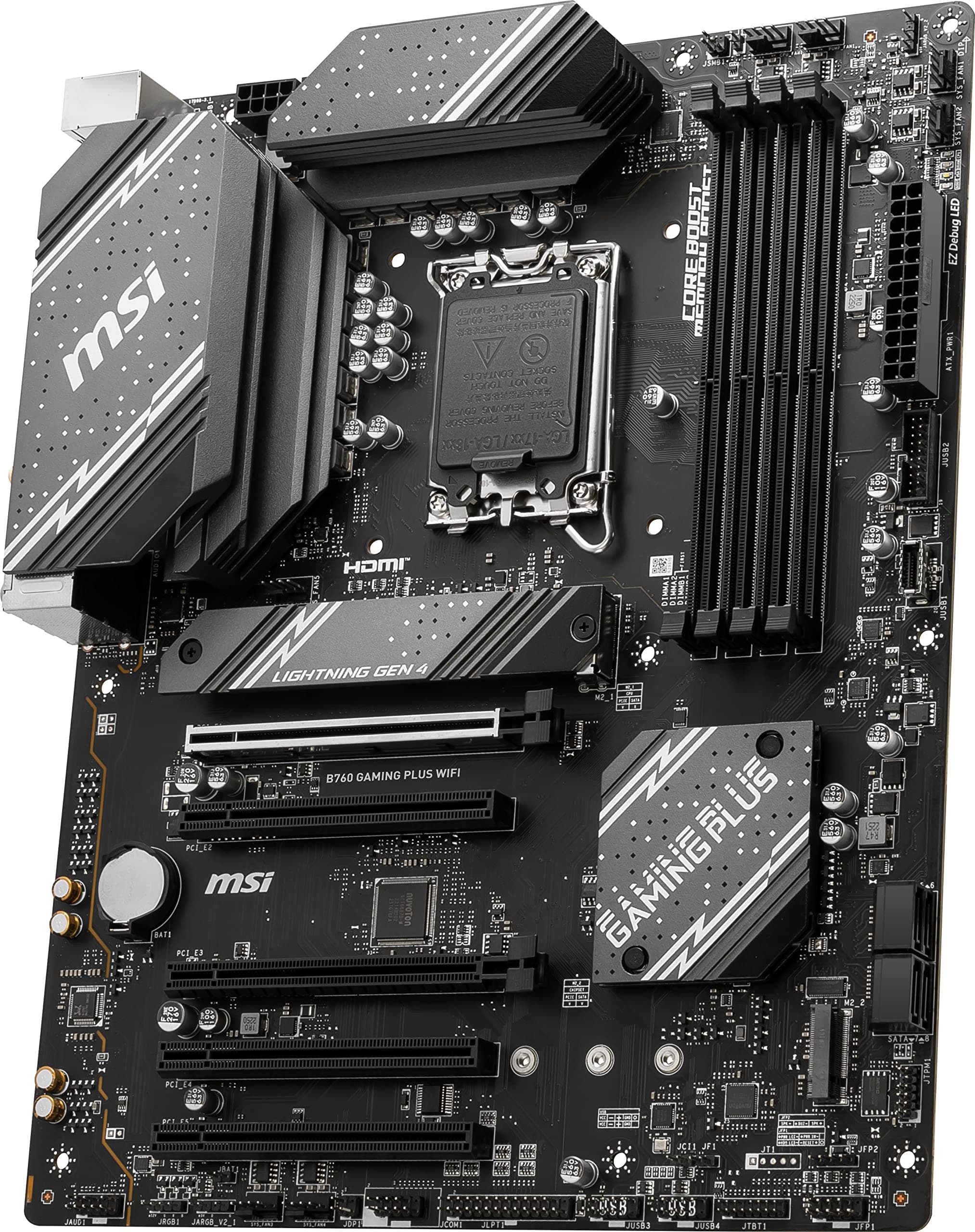 MSI B760 Gaming Plus WiFi Gaming Motherboard (unterstützt Intel Prozessoren der 12. / 13. Generation, LGA 1700, DDR5, PCIe 4.0, M.2, 2,5 Gbit/s LAN, USB 3.2 Gen2, Wi-Fi 6E, ATX) Bild 5