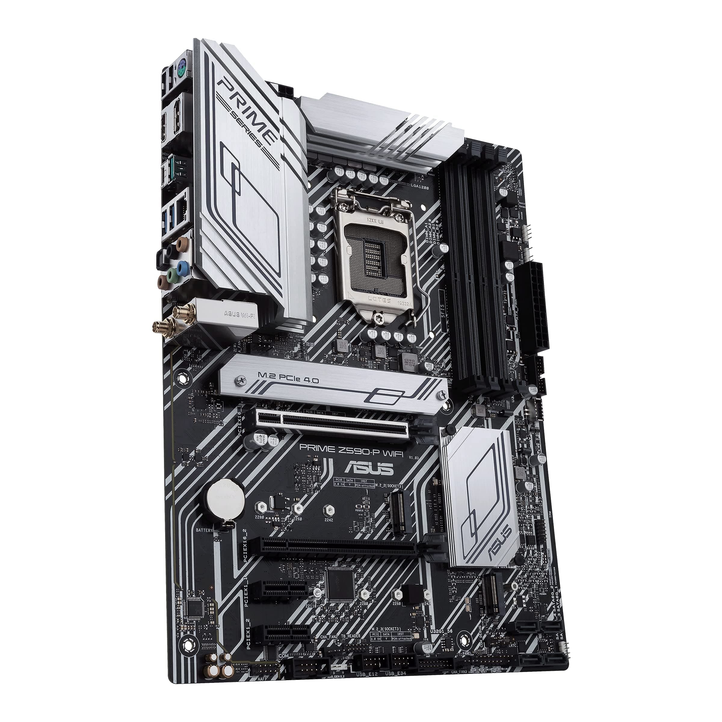 ASUS Prime Z590-P WiFi LGA 1200 (Intel 11./10th Gen) ATX Motherboard (PCIe 4.0, 10+1 Power Stages 3X M.2 WiFi 6, 2.5GB LAN, Frontpanel USB 3.2 Gen 2 USB Type-C , Thunderbolt 4 Unterstützt Aura Sync RGB) Bild 7
