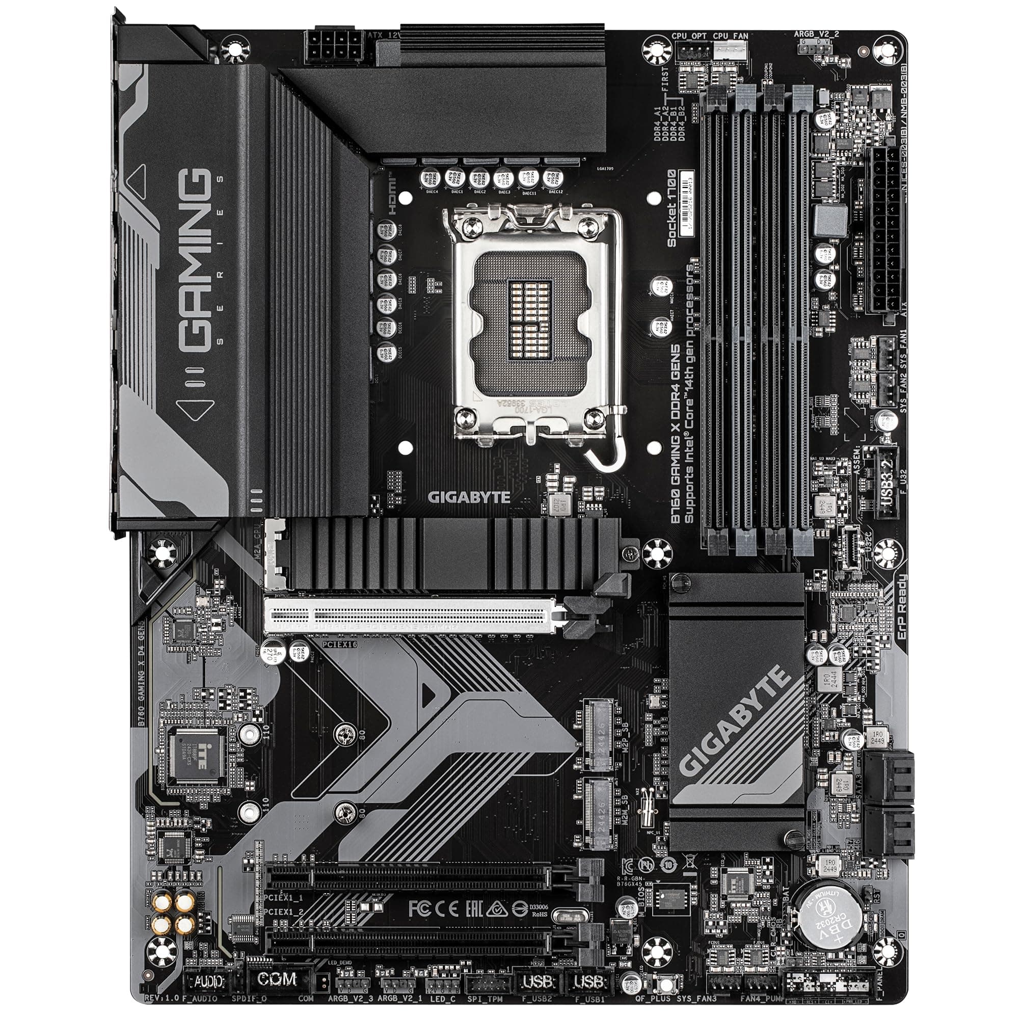 GIGABYTE B760 Gaming X DDR4 GEN5 Mainboard – Unterstützt Intel Core Prozessoren der 14. Generation, 8+1+1 Phasen VRM, bis zu 5333 MHz DDR4 (OC), 3xPCIe 4.0 M.2, 2.5GbE LAN, USB 3.2 Gen 2 Bild 3
