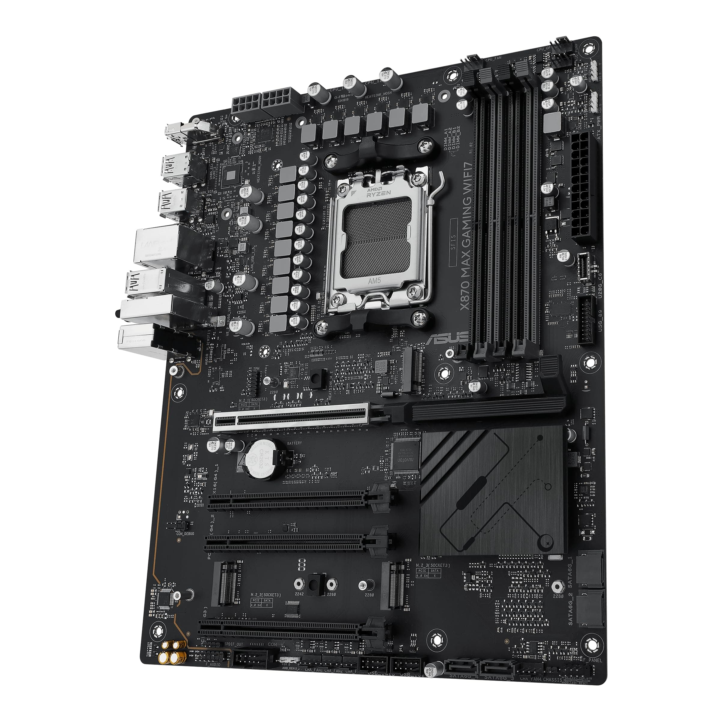 ASUS X870 MAX Gaming WIFI7 Mainboard Sockel AMD AM5 (Ryzen 9000, ATX, DDR5 Speicher, PCIe 5.0, WiFi 7, Aura Sync, PCIe Slot Q-Release, CEC Tier II) Bild 5