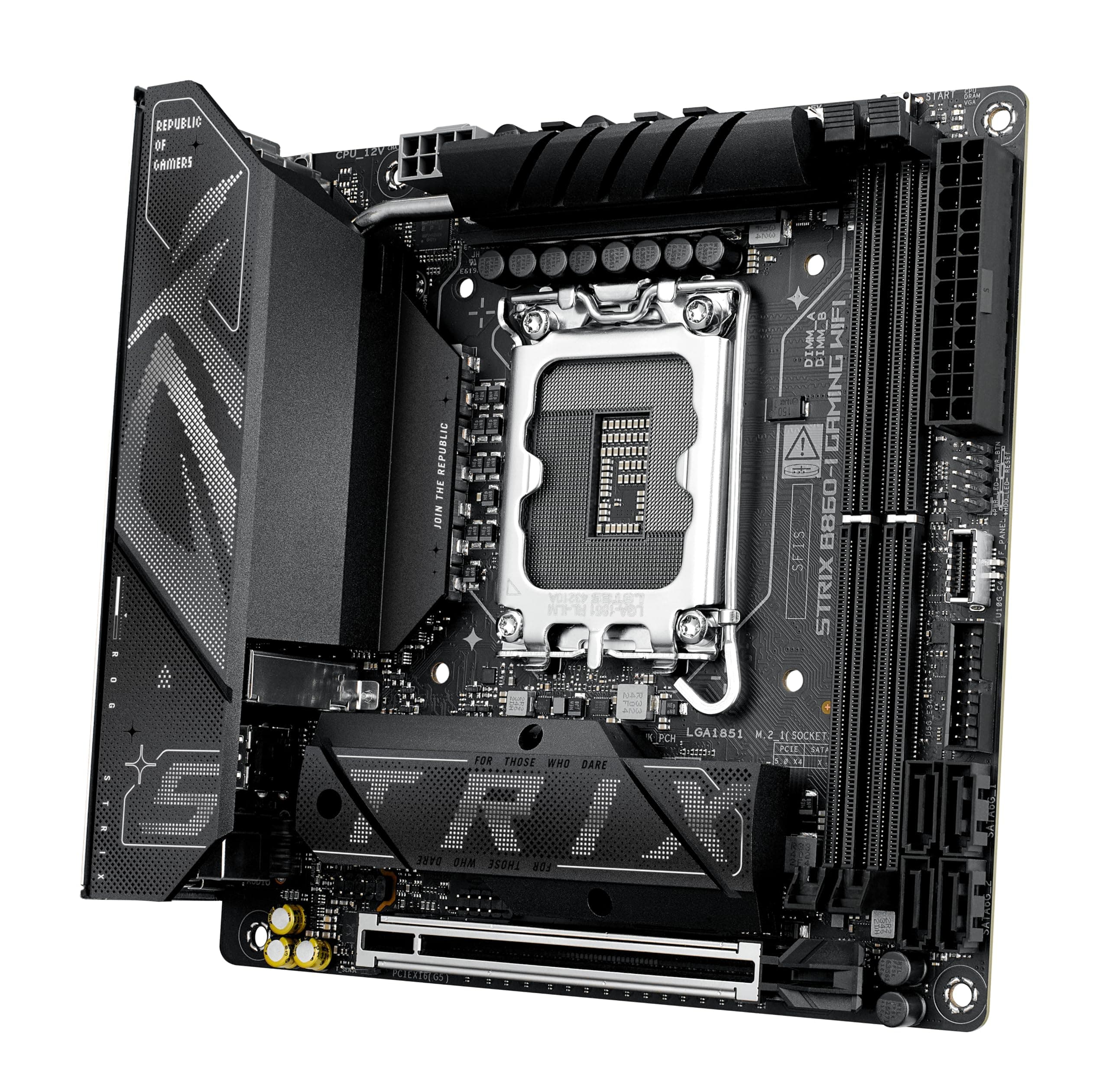 ASUS ROG Strix B860-I Gaming WiFi Mainboard Sockel Intel LGA 1851 (Intel B860, mini-ITX, DDR5 Speicher, PCIe 5.0, WiFi 7, Thunderbolt 4, Aura Sync) Bild 3