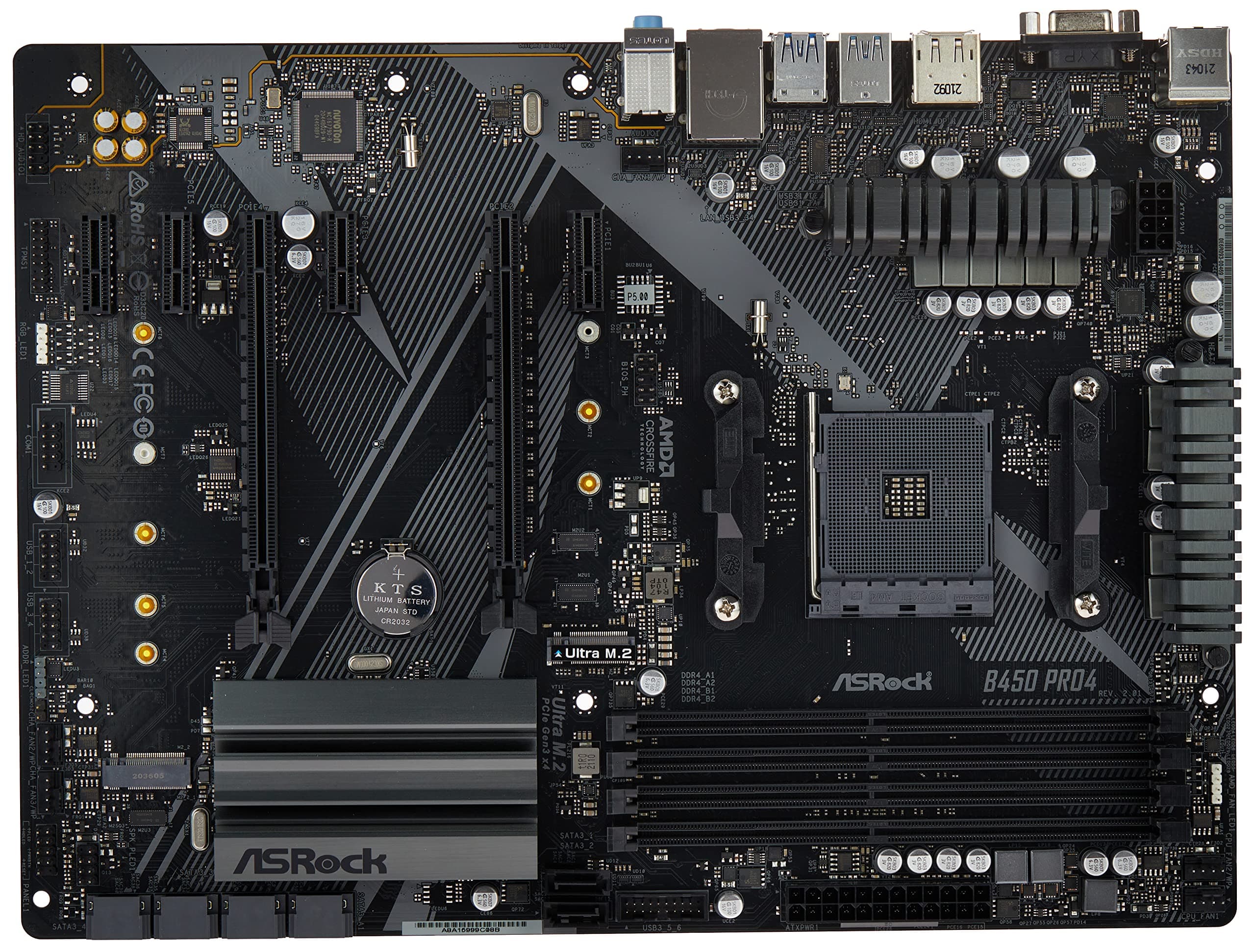 ASRock PRO4 R2.0 ATX AM4 4 DDR4, 90-MXBEE0-A0UAYZ Bild 4