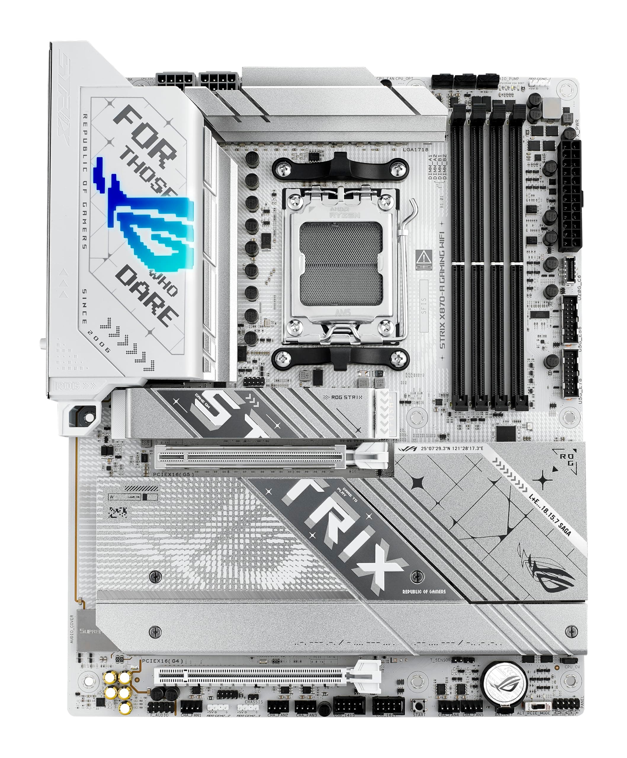 ASUS ROG Strix X870-A Gaming Mainboard Sockel AM5 (AMD, X870, ATX, 16+2+2 Power Stages, Dynamic OC Switcher, Core Flex, DDR5, WiFi 7, M.2, PCIe 5.0) Bild 2