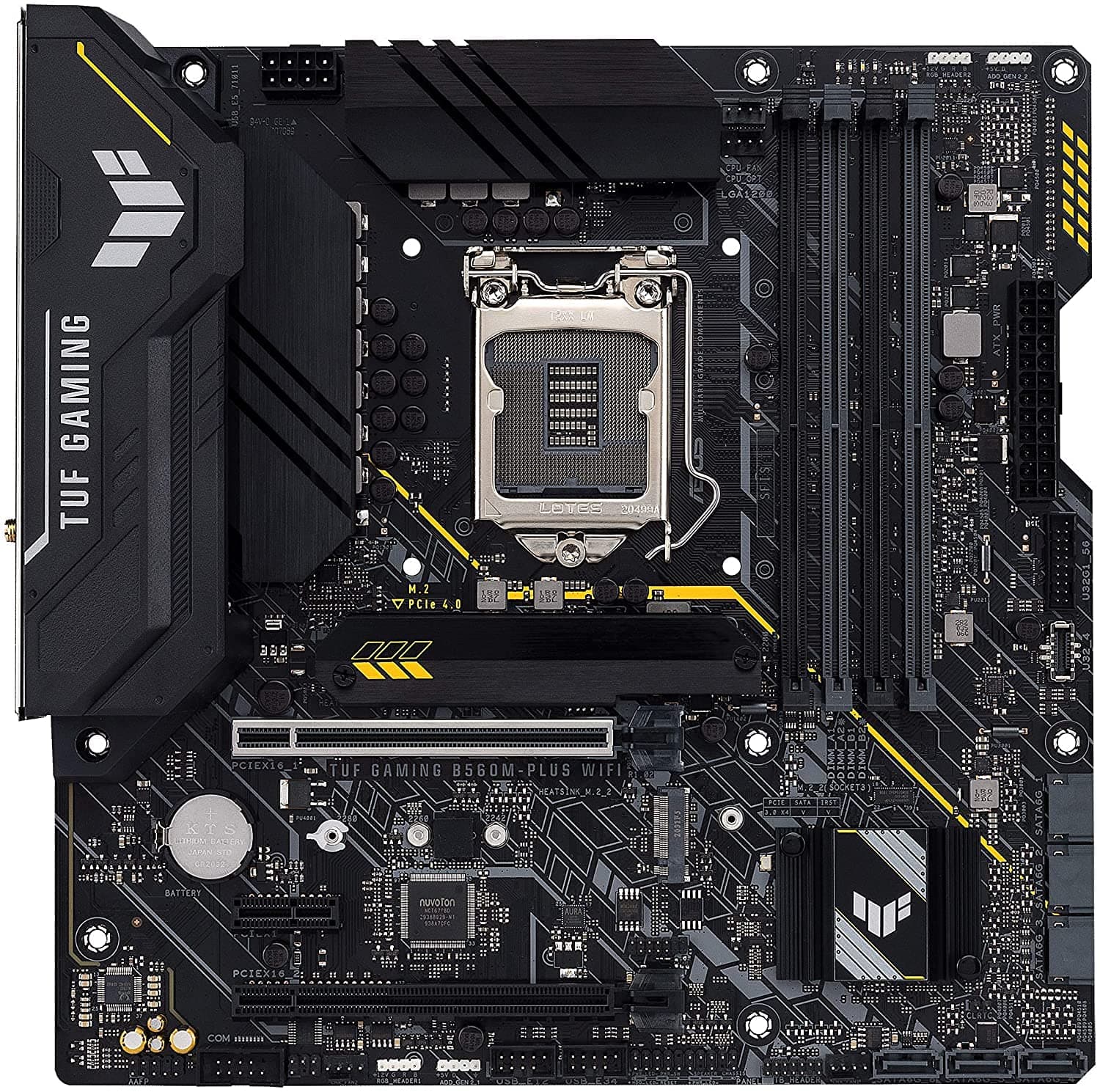 ASUS TUF Gaming B560M-PLUS WiFi LGA1200 (Intel® 11. / 10. Generation) Micro-ATX Gaming Motherboard (PCIe 4.0, 2 x M.2-Steckplätze, 8+1 Leistungsstufen, 2,5 GB LAN, WiFi 6, USB 3.2 Type-C®, Bild 2