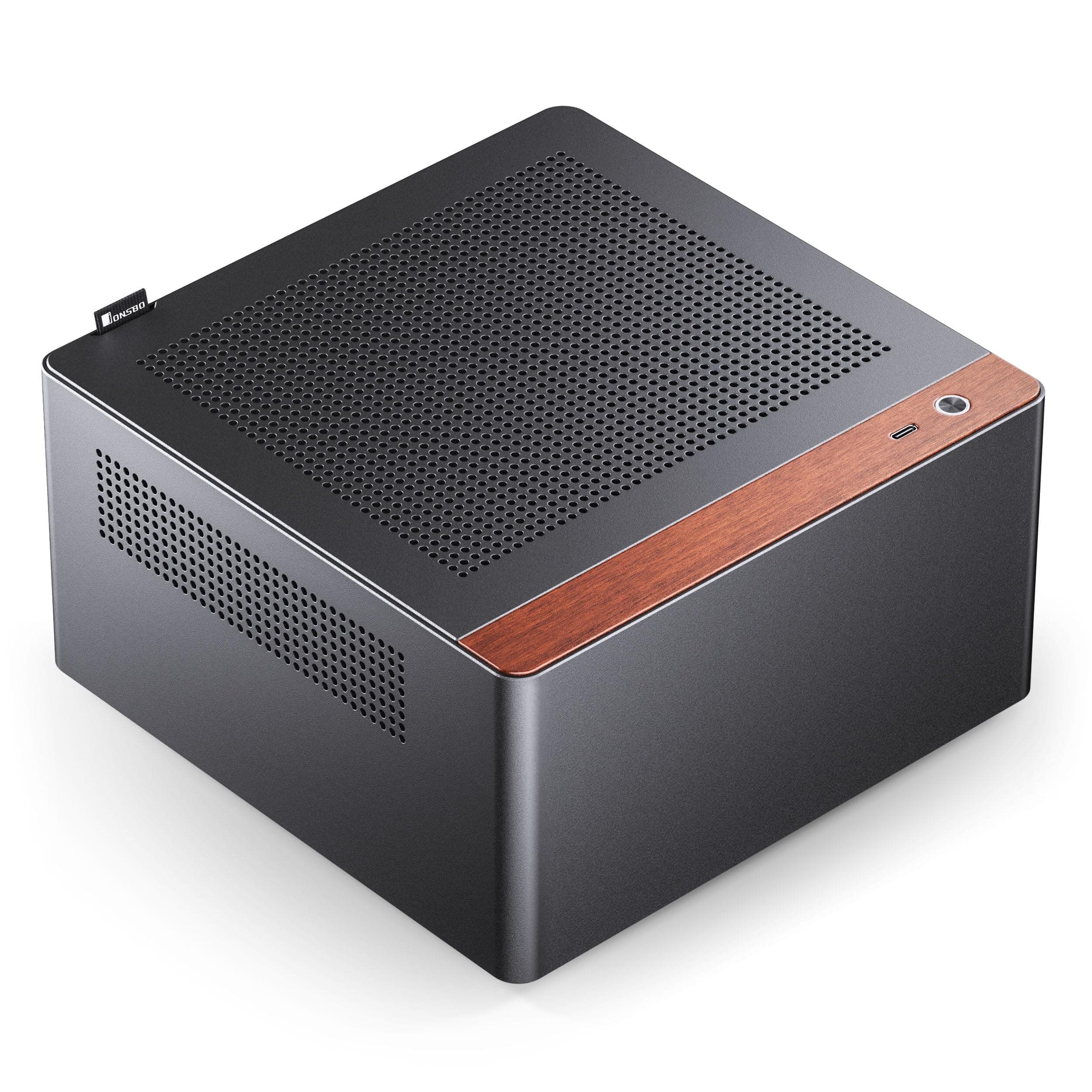 Jonsbo N10 PC-Gehäuse Schwarz – Mini-Tower für Mini-ITX, mit 2 Lüftern, bis 4X 2,5-Zoll-SSDs, kompaktes Case für HTPC, NAS & Office-Systeme