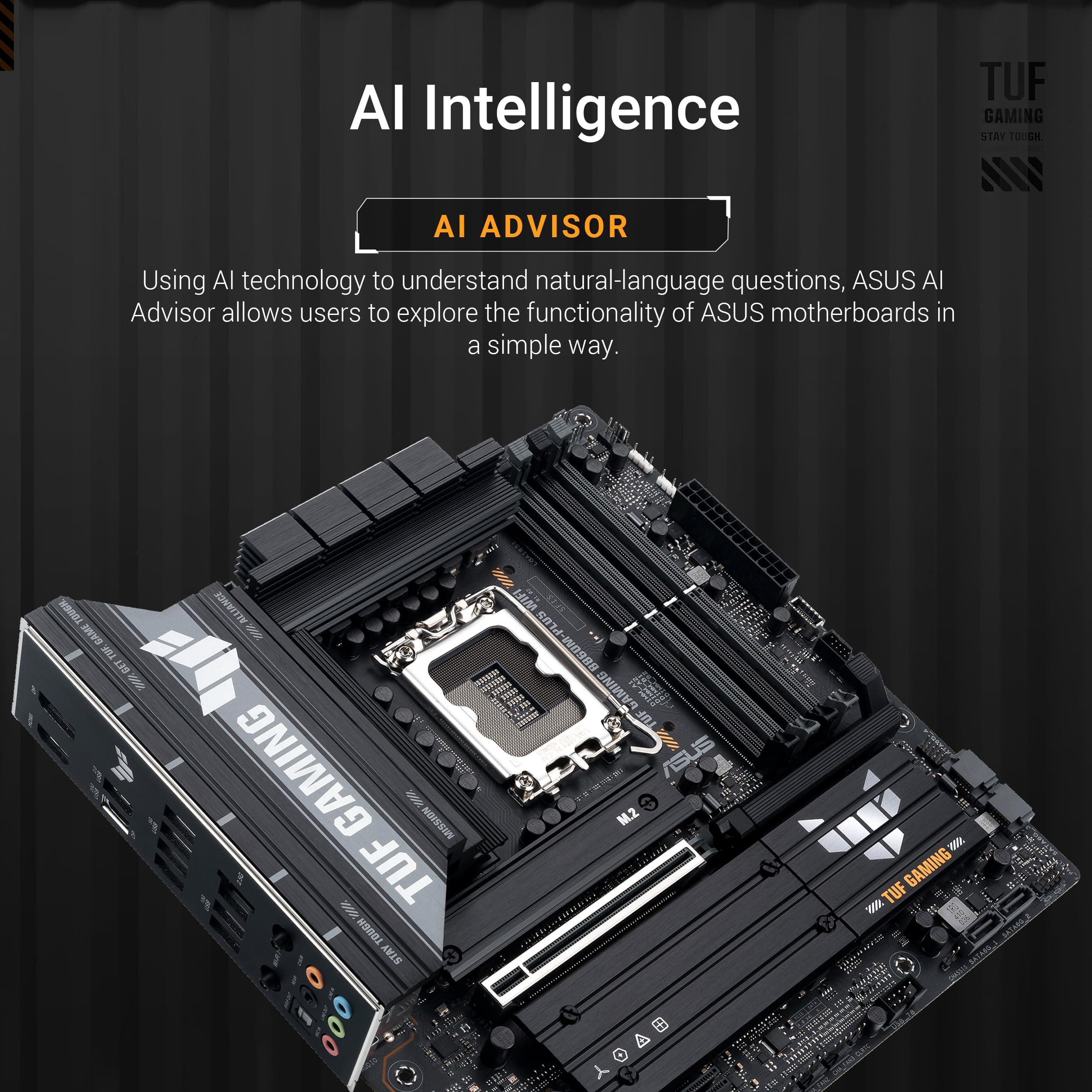 ASUS TUF Gaming B660M-PLUS WiFi Mainboard Sockel Intel LGA 1700 (Intel B660, mATX, DDR5 Speicher, Dual PCIe 4.0 M.2 Slots, Intel WiFi 6, Aura Sync) M-Plus WiFi TUF B660 Bild 3
