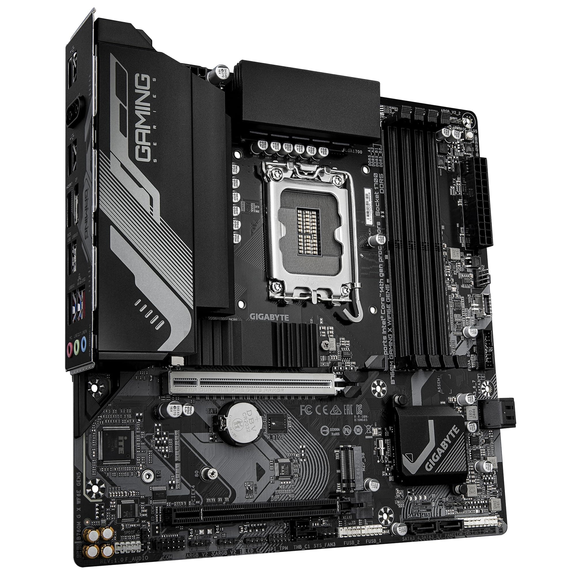 GIGABYTE B760M Gaming X WIFI6E GEN5 Mainboard – Unterstützt Intel Core Prozessoren der 14. Generation, 8+1+1 Phasen VRM, bis zu 5600 MHz DDR5, 2 x PCIe 4.0 M.2, Wi-Fi 6E, 2.5 GbE LAN, USB 3.2 Gen 1 Bild 5