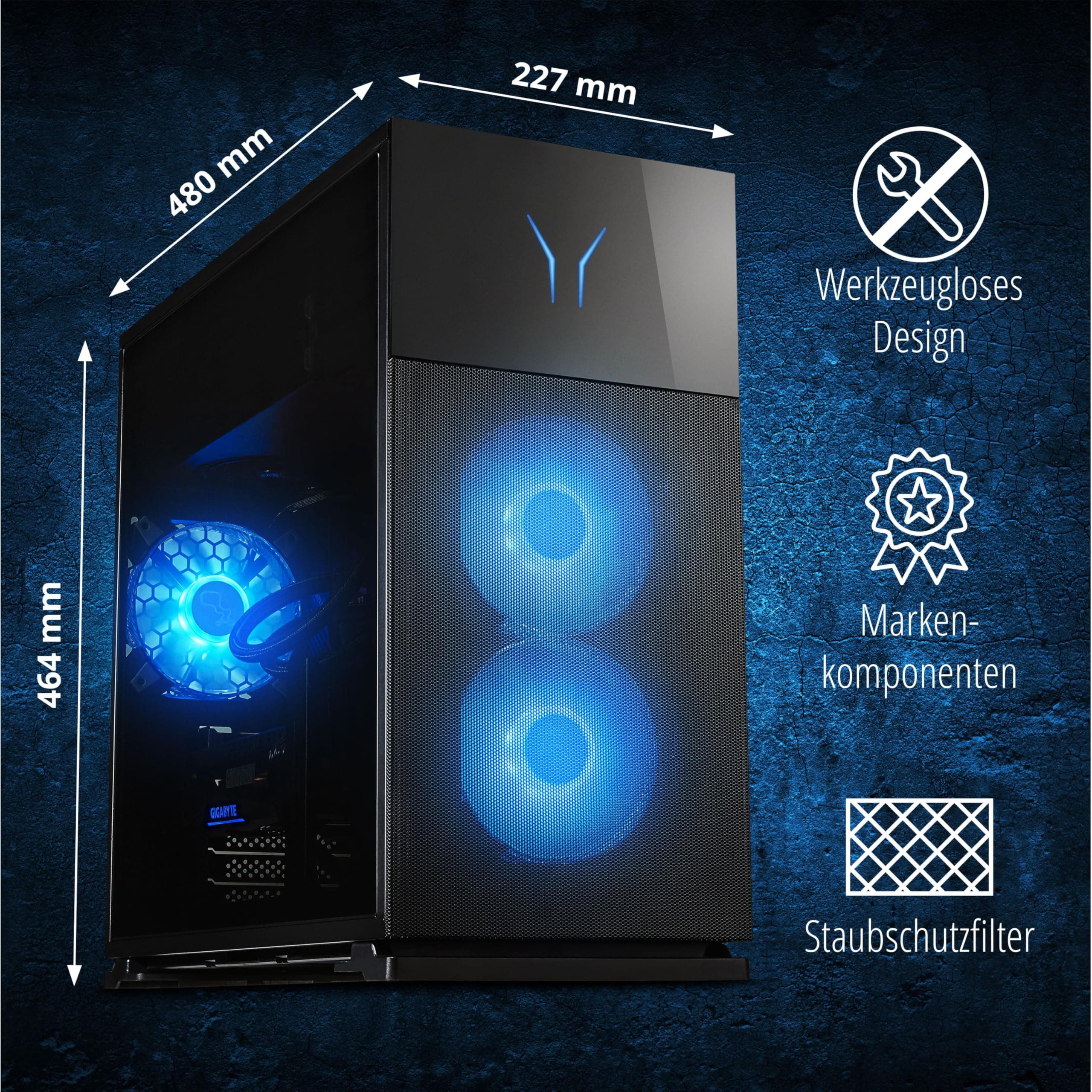 ERAZER Hunter X30 High-End Gaming PC (Core Ultra 7 265F, GeForce RTX 5070 Ti 16GB GDDR7, 32GB Kingston Fury Beast RGB DDR5 RAM, 2TB NVMe SSD, Wasserkühlung, Windows 11 Home) Core Ultra 7 265KF 32.0 GB 2000 GB NVIDIA GeForce RTX 5070 Ti MD35479 Bild 3