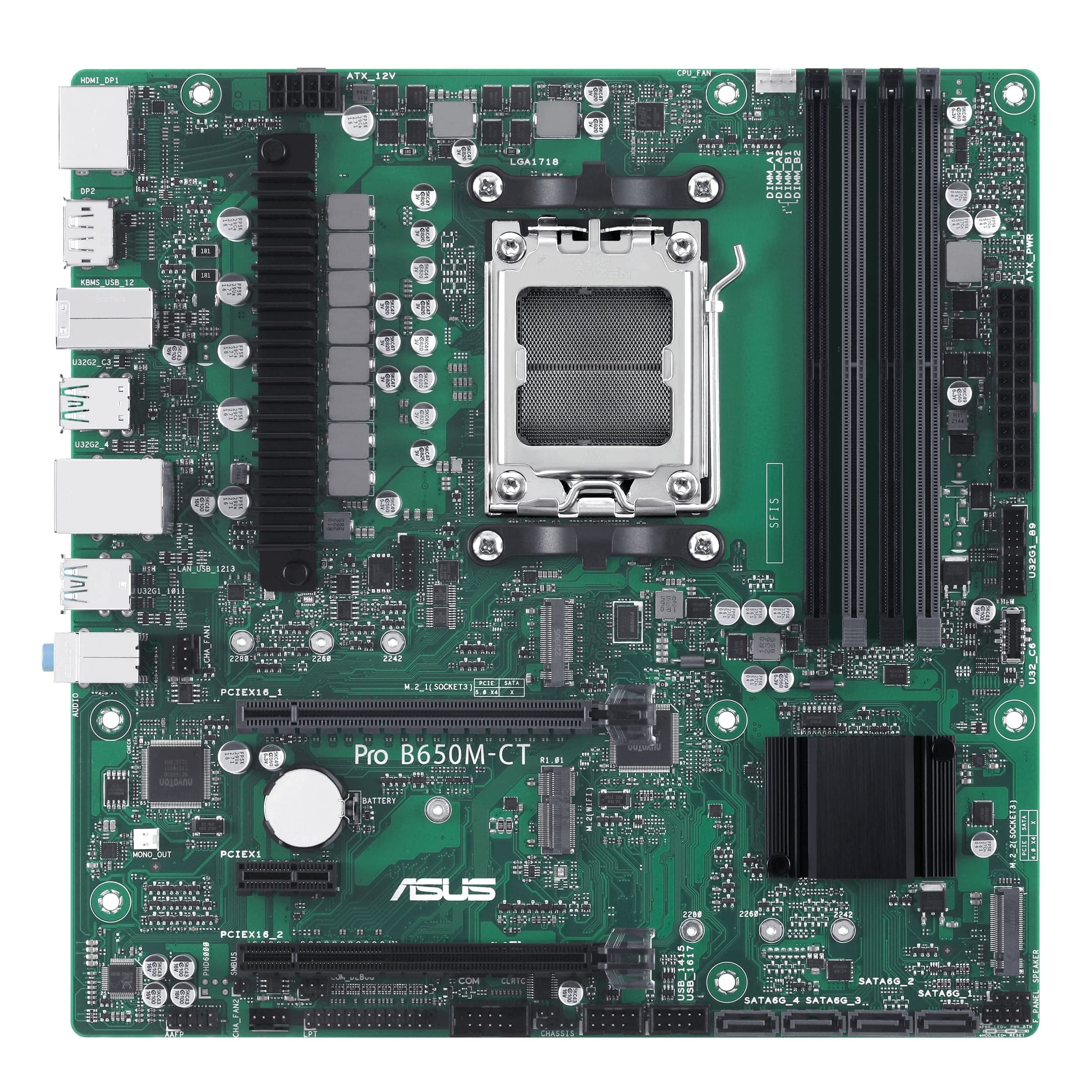 ASUS Pro B650M-CT-CSM Business Mainboard Sockel AMD AM5 (Ryzen 7000, Micro-ATX, DDR5 Speicher, PCIe 5.0, USB 3.2 Gen 2, Commercial BIOS Kit) M-CT-CSM ProArt B650 Bild 3