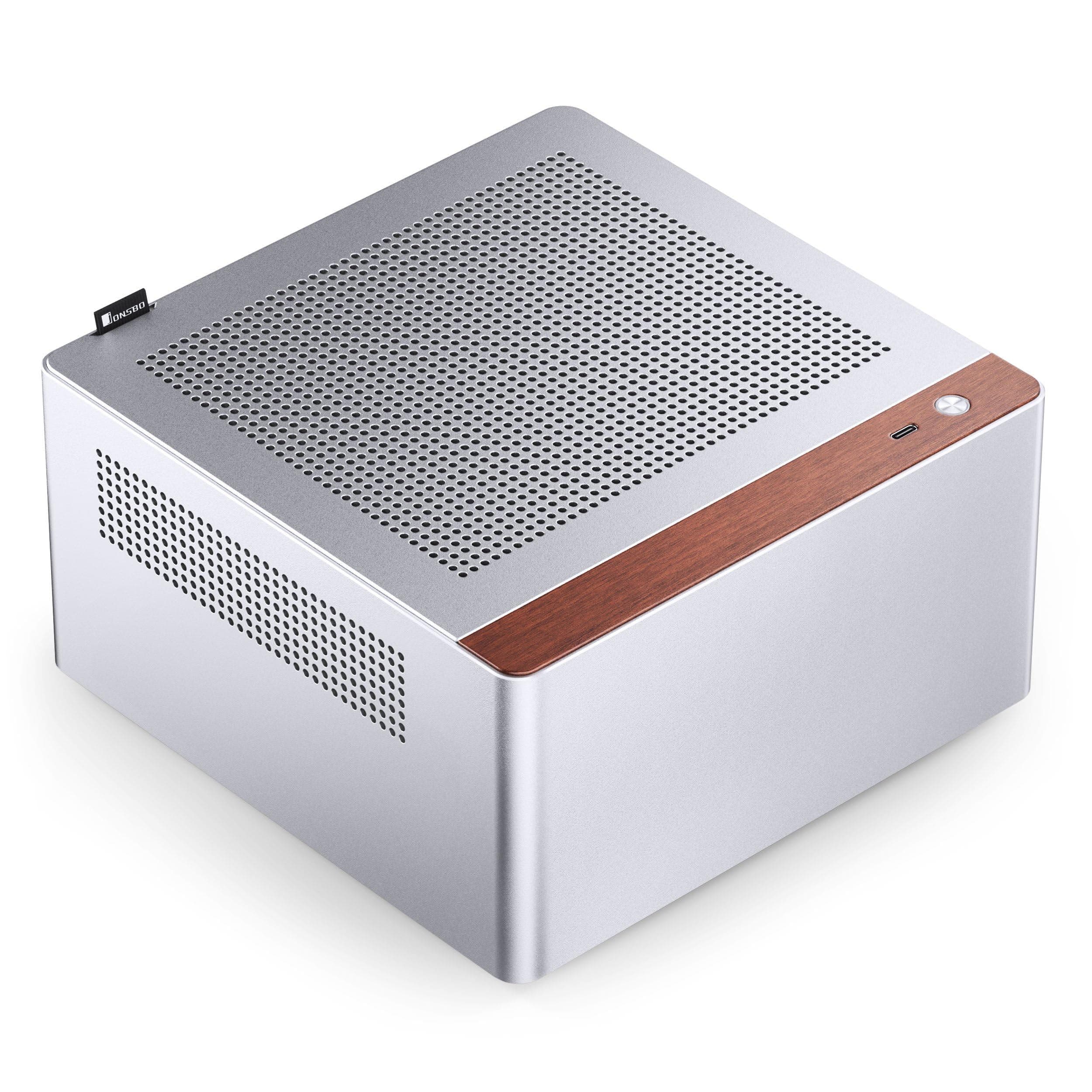 Jonsbo N10 PC-Gehäuse Silber – Mini-Tower für Mini-ITX, mit 2 Lüftern, bis 4X 2,5-Zoll-SSDs, kompaktes Case für HTPC, NAS & Office-Systeme Bild 2