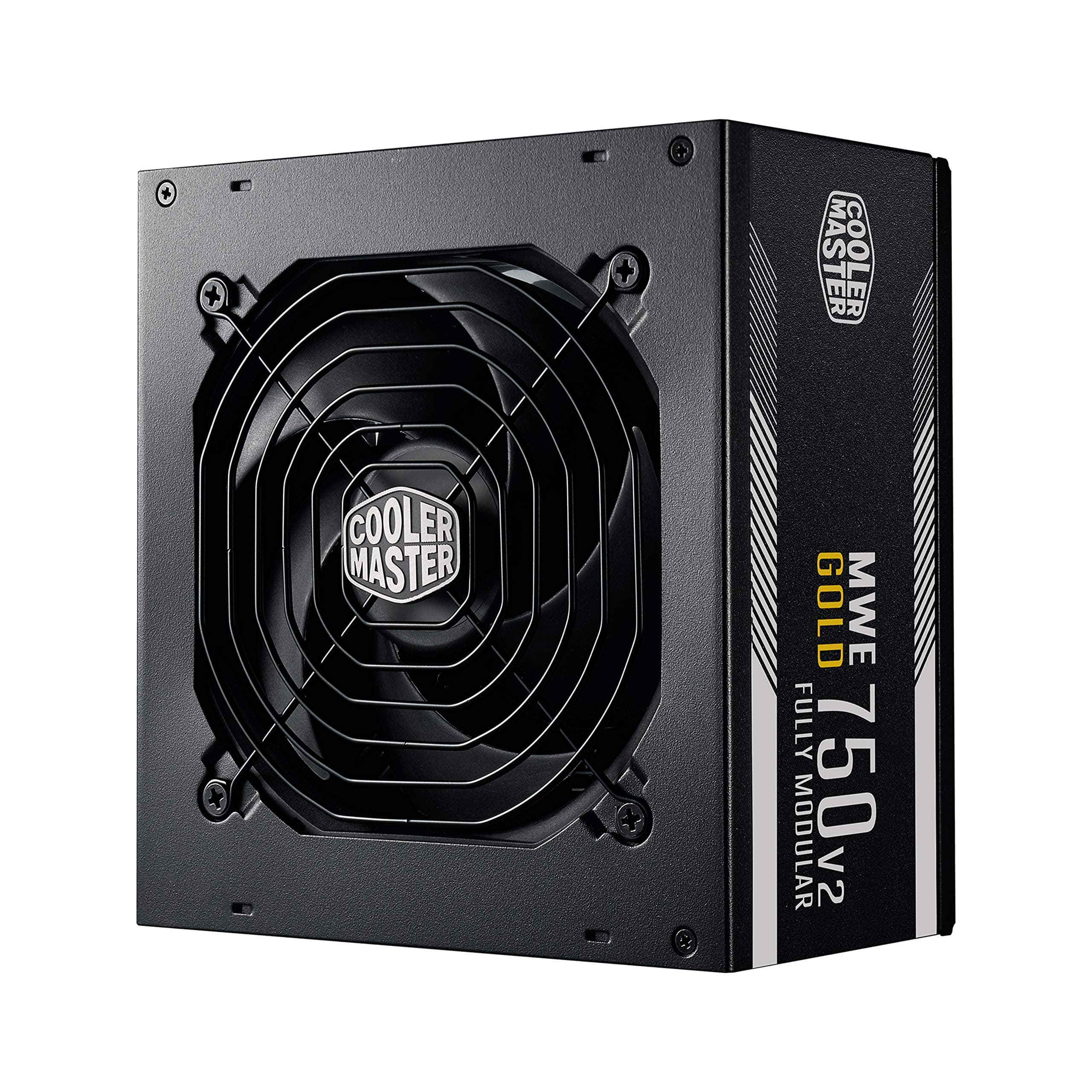 Cooler Master MWE 750 Gold V2, Modulares PC-Netzteil (EU-Stecker), 80 Plus Gold, 750 Watt Netzeil mit Flachkabel, 120mm HDB-Lüfter, Temperaturschwelle 50˚C 750W Gold