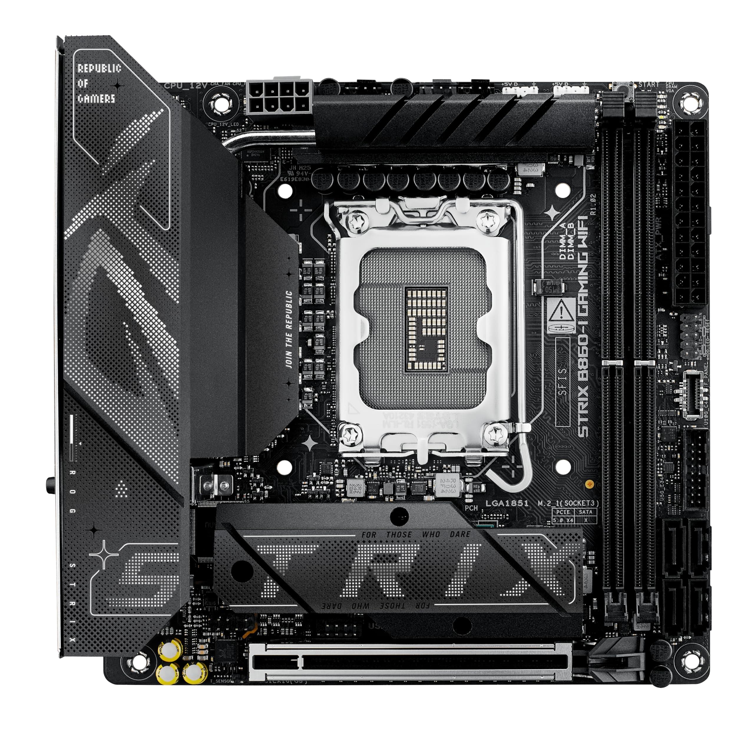 ASUS ROG Strix B860-I Gaming WiFi Mainboard Sockel Intel LGA 1851 (Intel B860, mini-ITX, DDR5 Speicher, PCIe 5.0, WiFi 7, Thunderbolt 4, Aura Sync) Bild 2