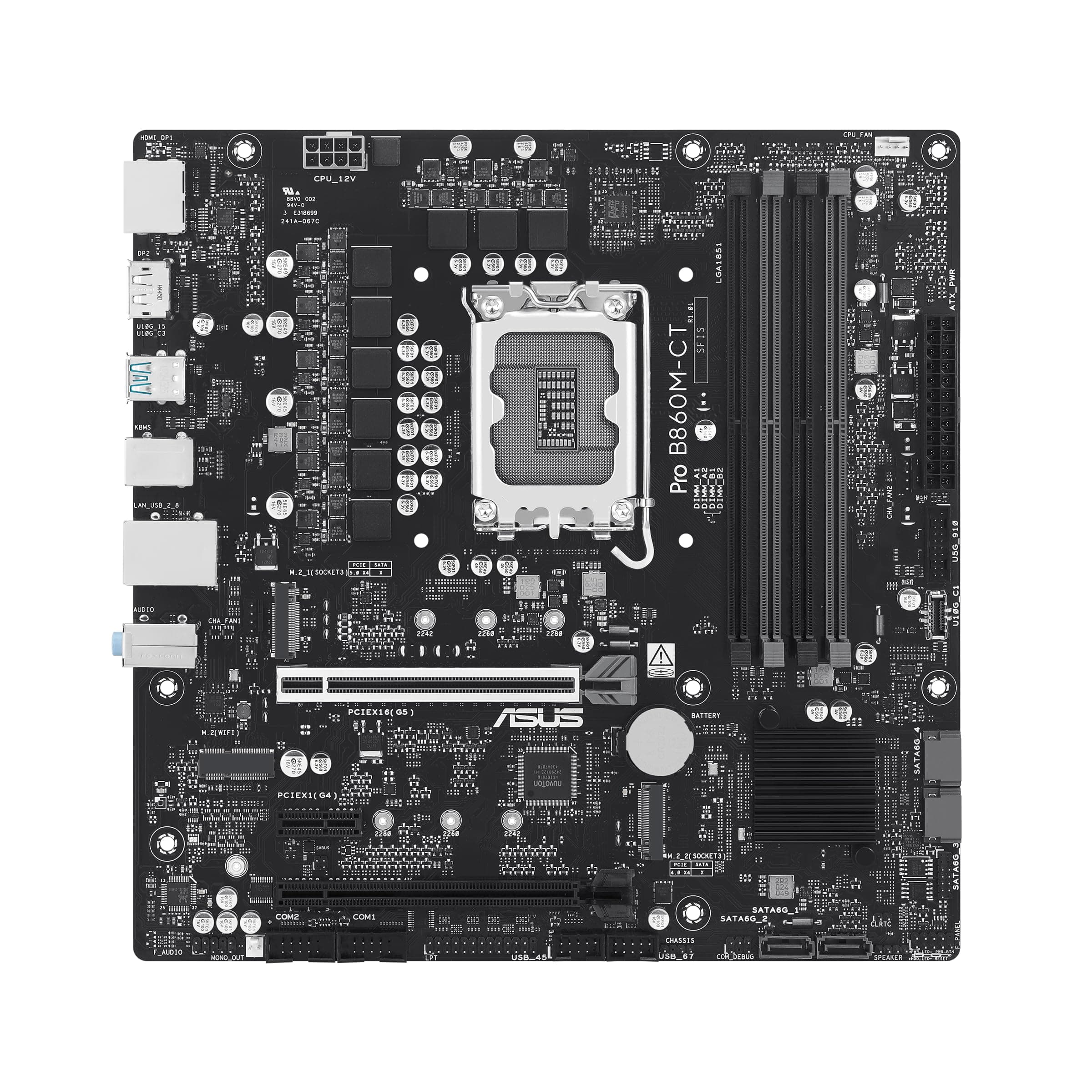 ASUS PRO B860M-CT-CSM Intel® B860 (LGA 1851) mATX Motherboard, PCIe 5.0, DDR5, 2X M.2, Intel® 1G LAN, 2X DP, HDMI, USB Type-C®, TPM IC onboard mit verbesserter Sicherheit, Zuverlässigkeit und Bild 7