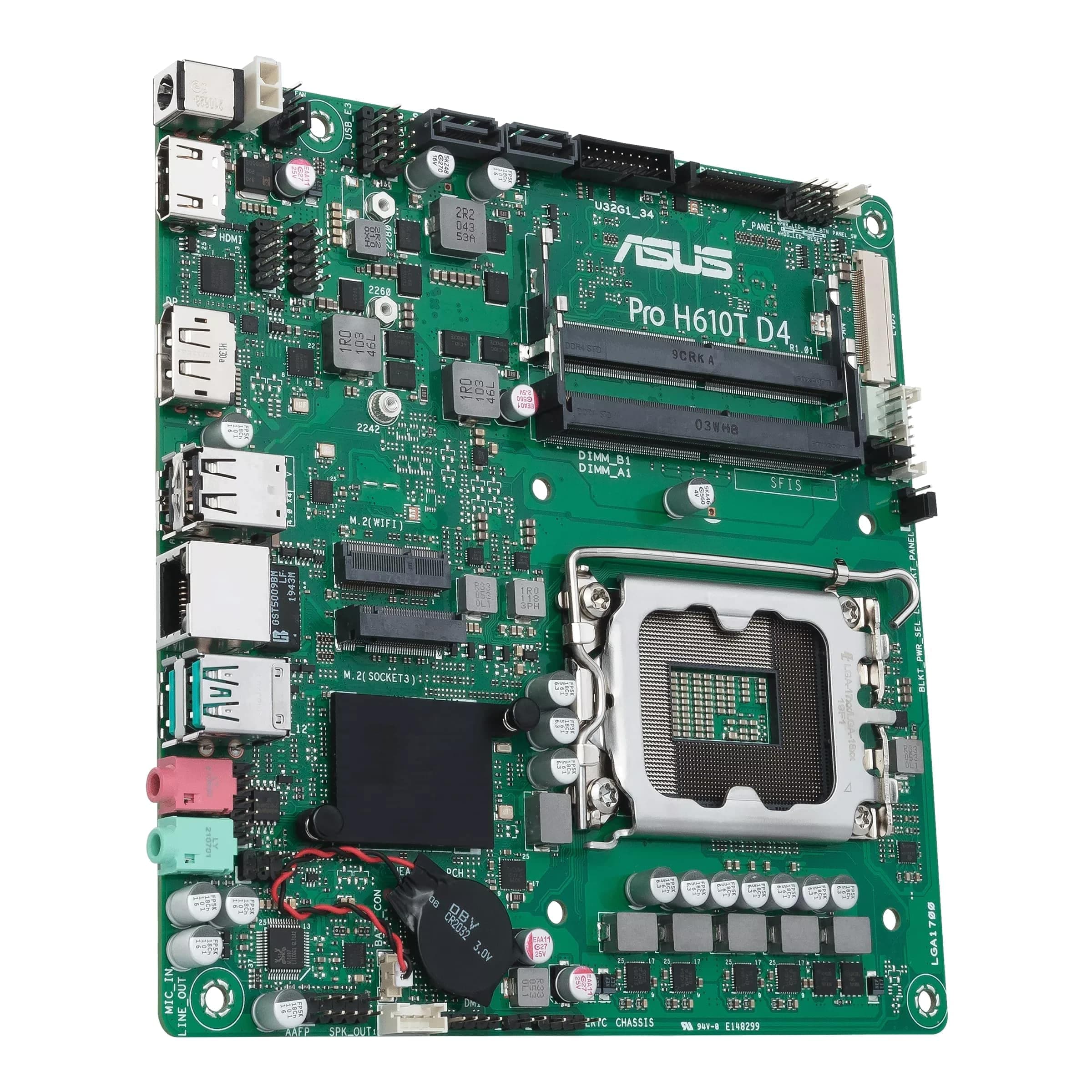 ASUS Pro H610T D4-CSM Business-Mainboard Sockel Intel LGA 1700 (Thin Mini-ITX, PCIe 4.0, DDR4, HDMI, DisplayPort, USB-A USB 3.2 Gen2) Bild 7