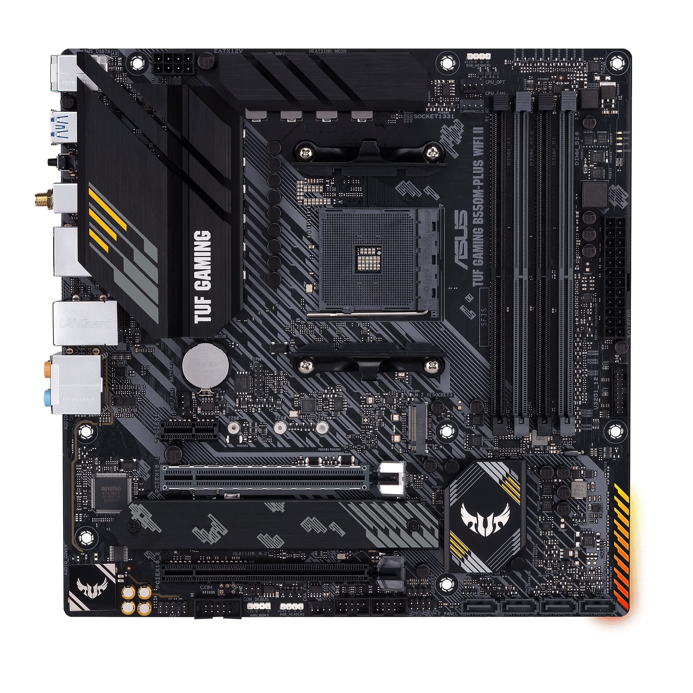 ASUS TUF Gaming B550M-PLUS WiFi II Mainboard Sockel Ryzen AM4 (AMD B550, mATX, PCIe 4.0, dual M.2, WiFi6, SATA 6Gbit/s, Aura Sync) Bild 2