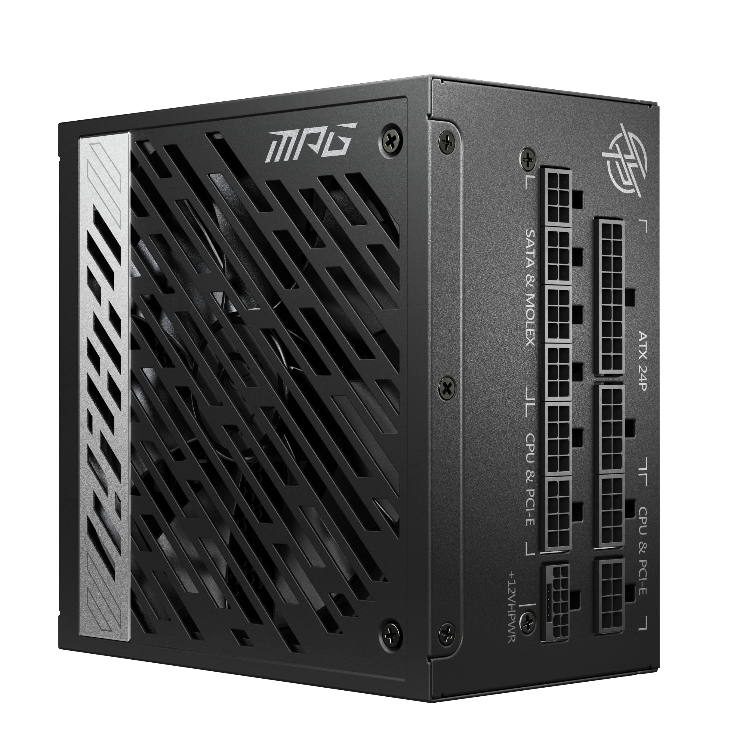MSI MPG A1000G PCIE5 Netzteil EU Stecker, 1000W, 80 Plus Gold Zertifiziert, vollmodulares ATX 3.0, unterstützt PCIe 5.0 GPU, japanische 105°C Kondensatoren, 0% RPM Modus, Flachkabel 1000W PCIE5