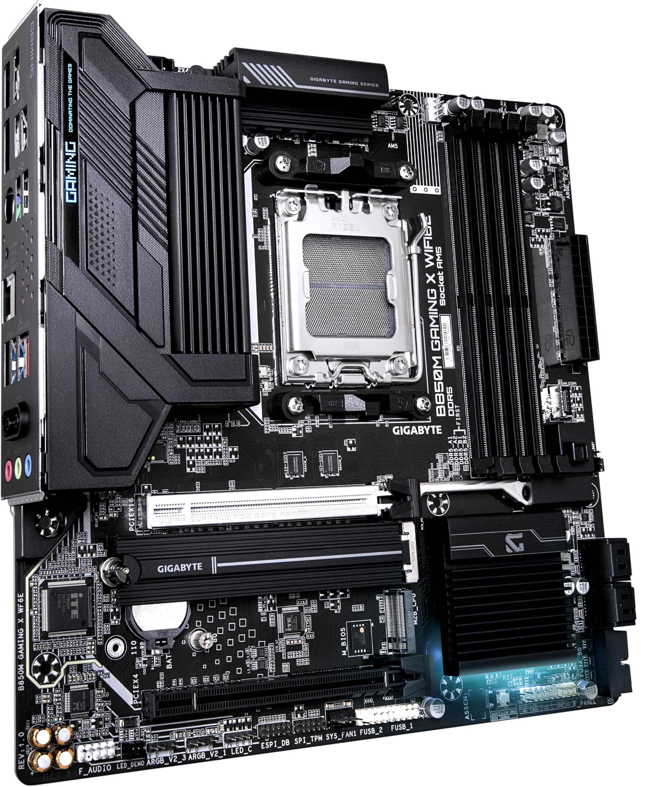GIGABYTE B850M Gaming X WIFI6E Motherboard - AMD Ryzen 9000 Serien CPUs, 10+2+2 Phasen Digital VRM, bis zu 8200MHz DDR5 (OC), 1xPCIe 5.0 + 1xPCIe 4.0 M.2, 2.5LAN, WiFi 6E, USB 3.2 Gen 2. Bild 5