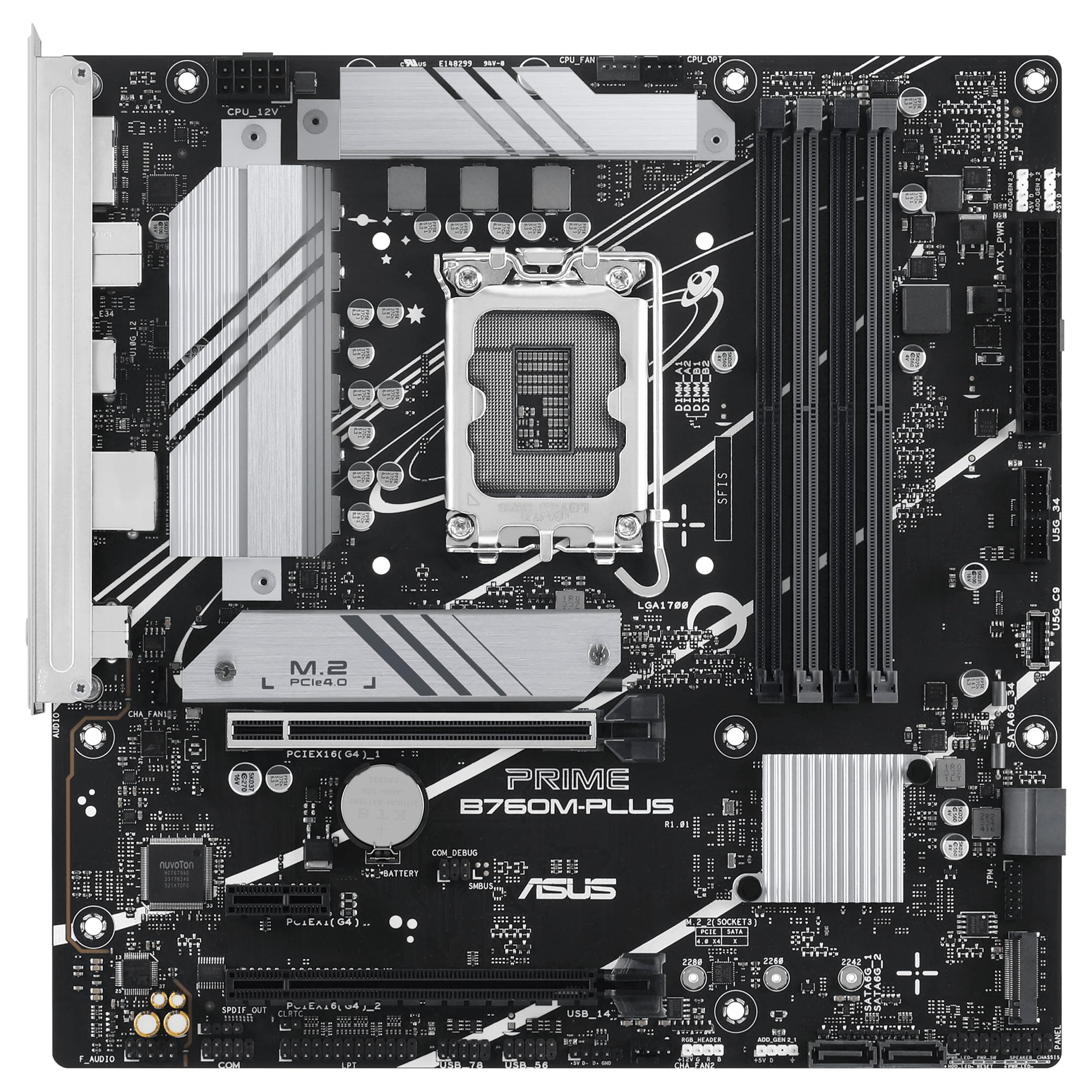 ASUS Prime B760M-PLUS Gaming Mainboard Sockel Intel LGA 1700 (mATX, PCIe 4.0, DDR5, 2X M.2, SATA 6Gbit/s, DisplayPort, HDMI, Aura Sync) Bild 3