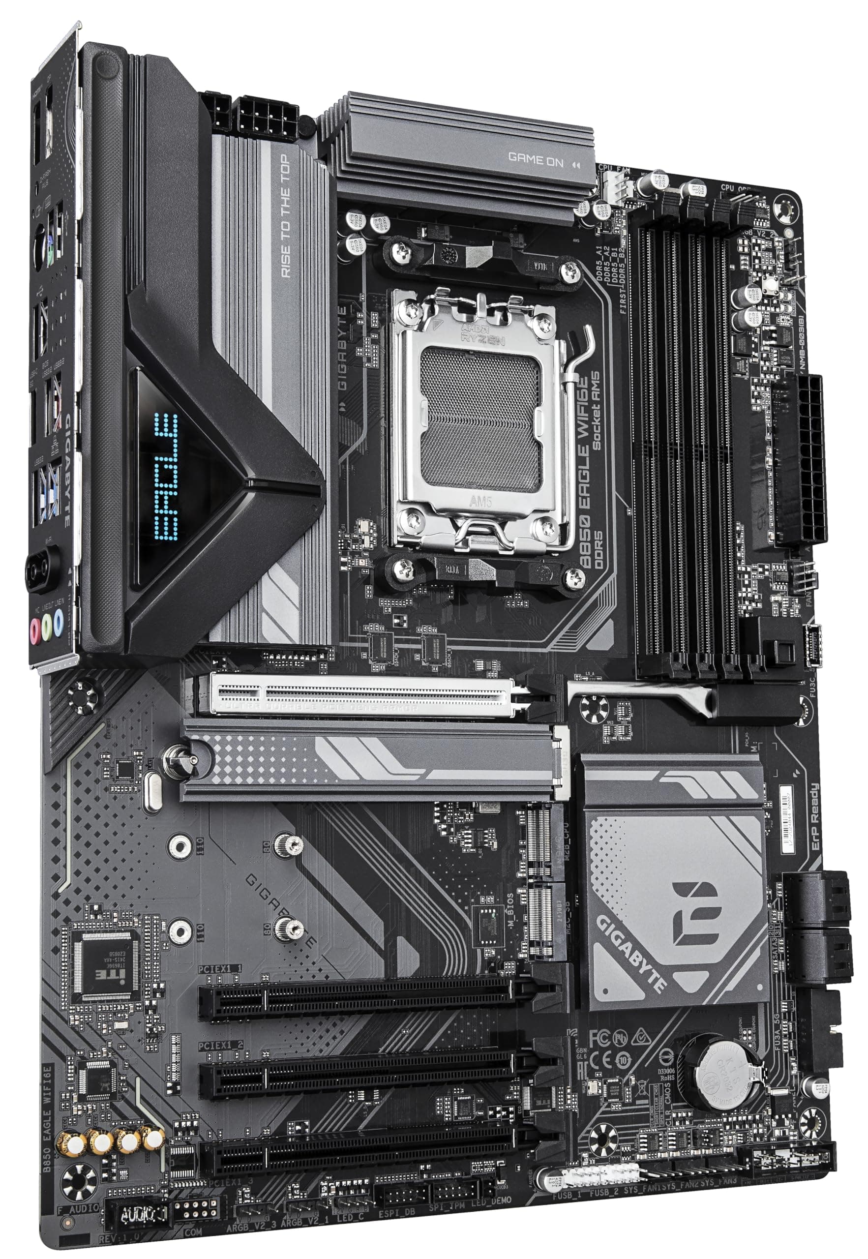 GIGABYTE B850 Eagle WIFI6E Motherboard - AMD Ryzen 9000 Serie CPUs, 8+2+2 Phasen digitales VRM, bis zu 8200MHz DDR5 (OC), 1xPCIe 5.0 + 2xPCIe 4.0 M.2, GbE LAN, WiFi 6E, USB 3.2 Gen 2 Bild 5
