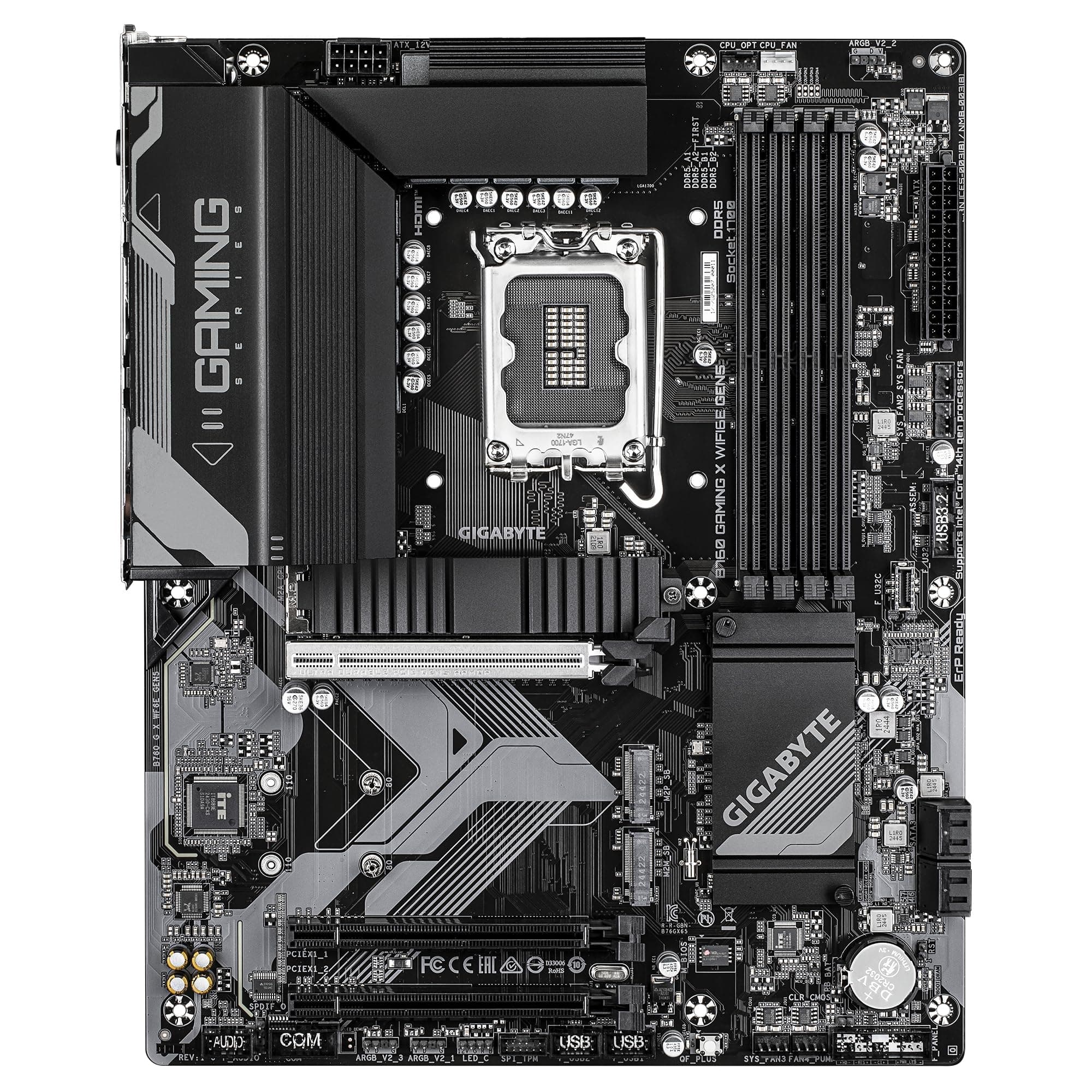 GIGABYTE B760 Gaming X WIFI6E GEN5 Mainboard – Unterstützt Intel Core Prozessoren der 14. Generation, 8+1+1 Phasen VRM, bis zu 5600 MHz DDR5, 3 x PCIe 4.0 M.2, Wi-Fi 6E, 2.5 GbE LAN, USB 3.2 Gen 2 Bild 3
