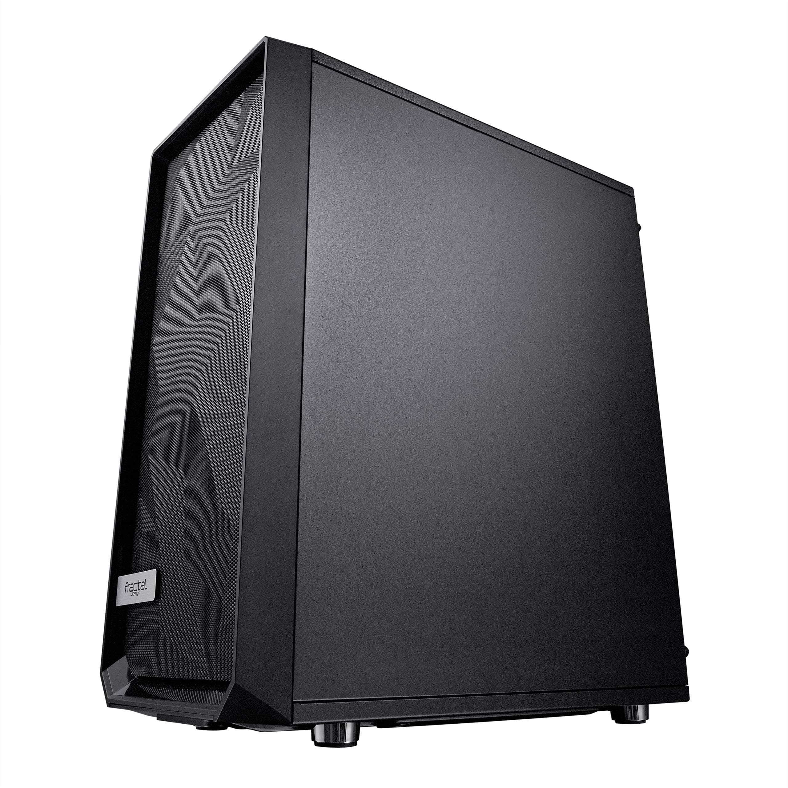 Fractal Design Meshify C - Compact Mid Tower Computer Case - Open ATX Layout- High Performance Airflow/Cooling - 2x Fans included - PSU Shroud - Modular interior - Water-cooling ready - USB3.0 - Black Black Solid Side Panel Bild 3