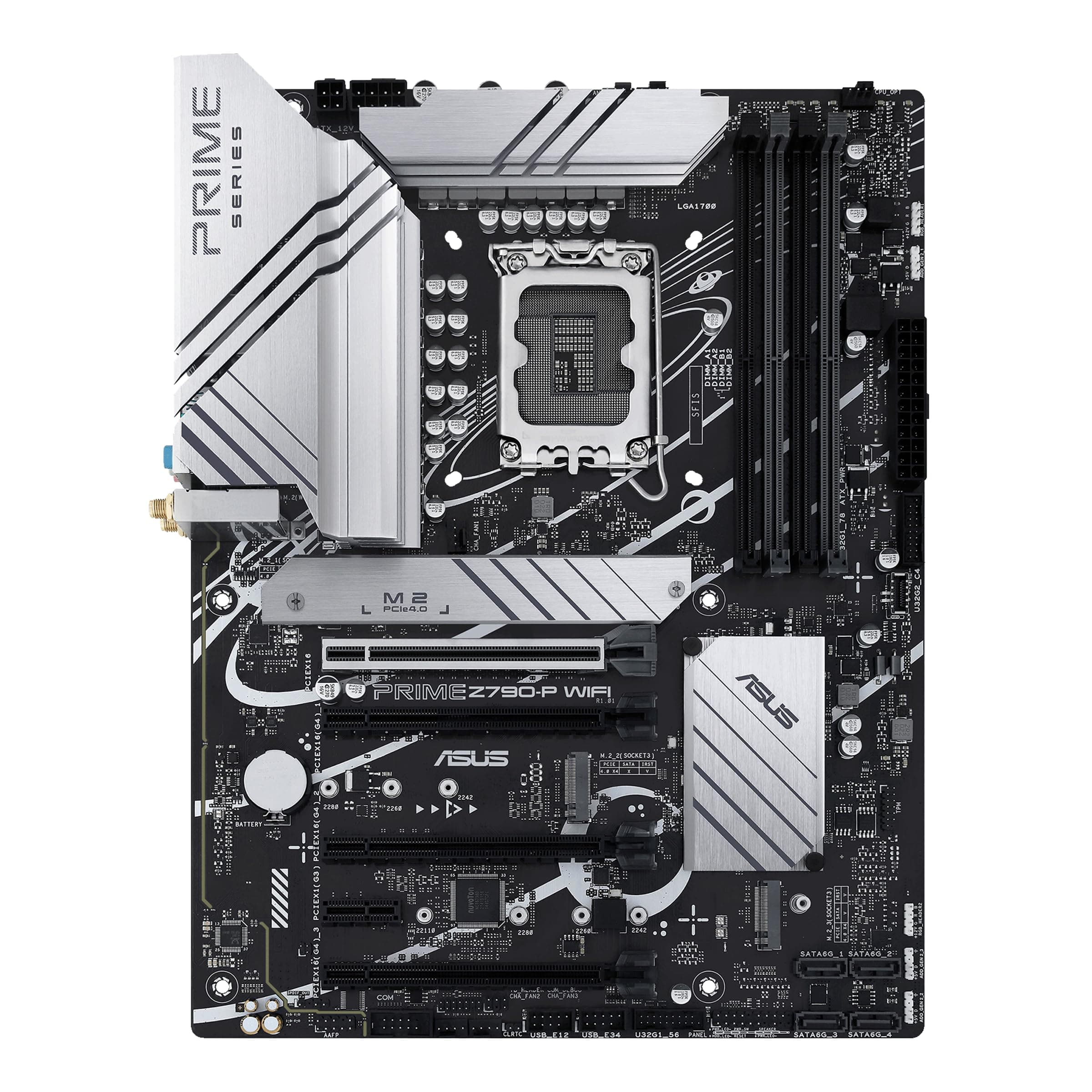 ASUS Prime Z790-P WiFi Gaming Mainboard Sockel Intel LGA1700 (ATX, PCIe 5.0, DDR5 Speicher, 3X M.2, WiFi 6, HDMI, DisplayPort, Aura Sync) Bild 2