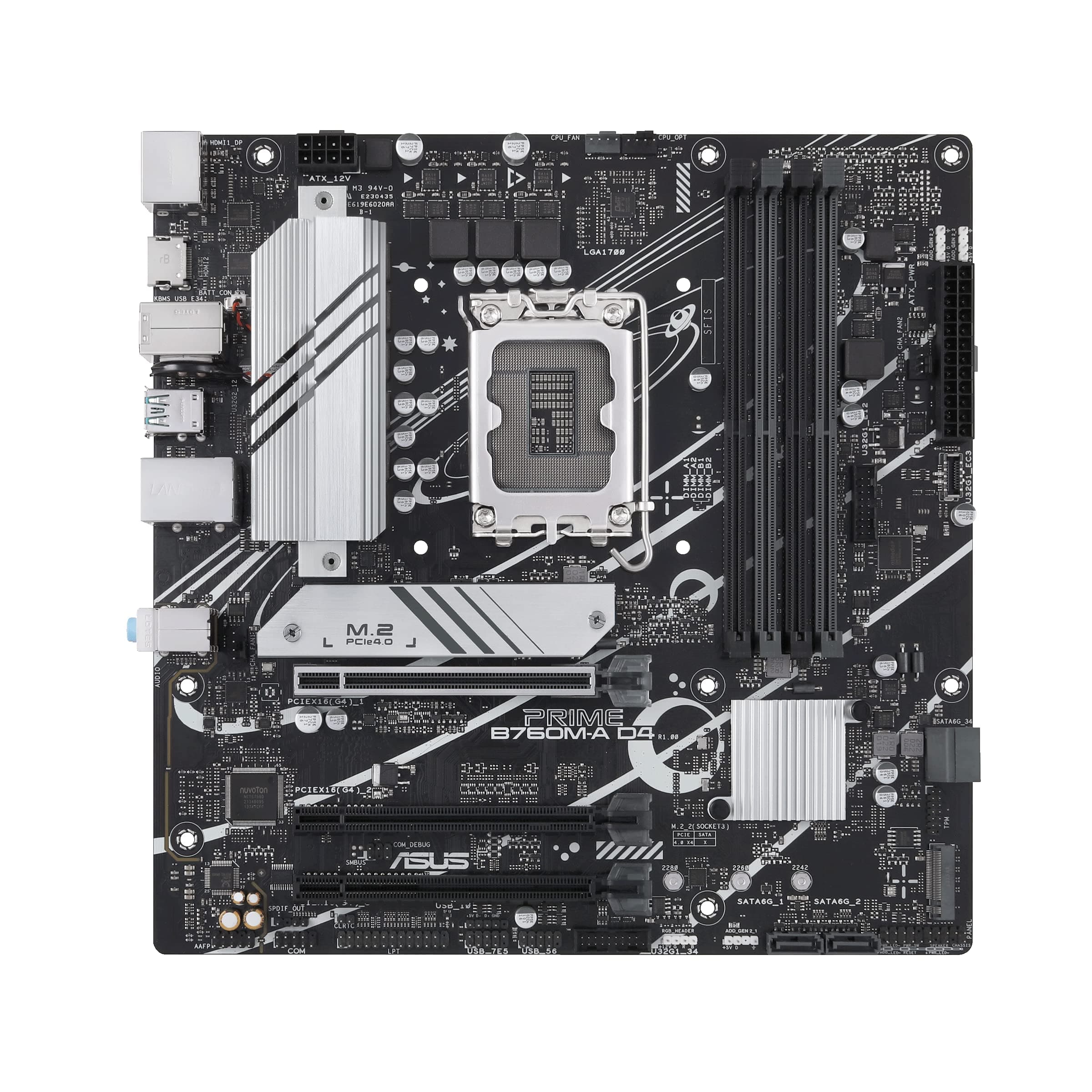 ASUS Prime B660M-A D4-CSM Business Mainboard Sockel Intel LGA 1700 (Intel B660, mATX, DDR4 Speicher, PCIe 4.0, 2X M.2, Aura Sync) M-A D4-CSM Prime B660