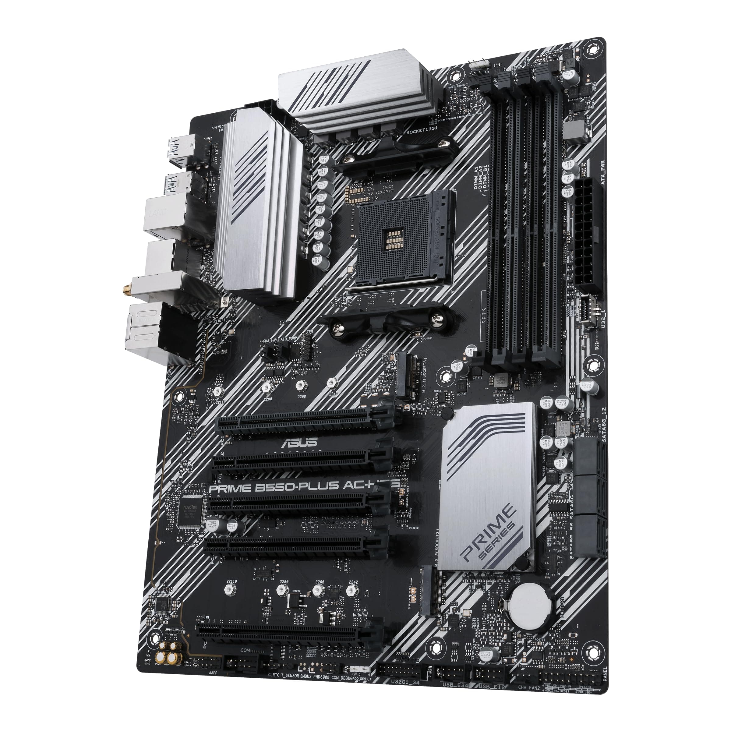ASUS Prime B550-PLUS AC-HES: AMD AM4 Sockel, PCIe 4.0, Dual M.2, WLAN 5, 1 GB LAN, ATX Motherboard Bild 7