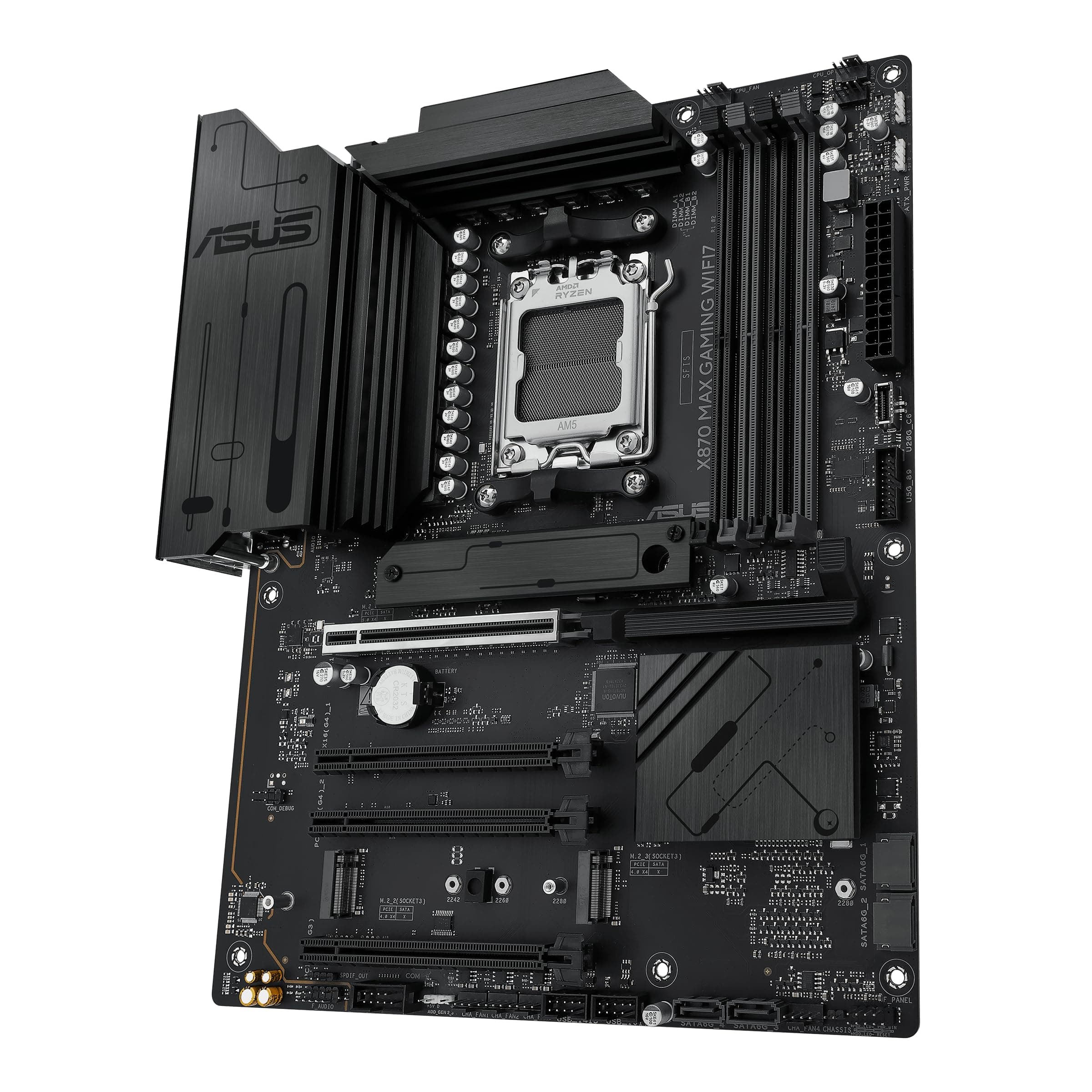ASUS X870 MAX Gaming WIFI7 Mainboard Sockel AMD AM5 (Ryzen 9000, ATX, DDR5 Speicher, PCIe 5.0, WiFi 7, Aura Sync, PCIe Slot Q-Release, CEC Tier II) Bild 7