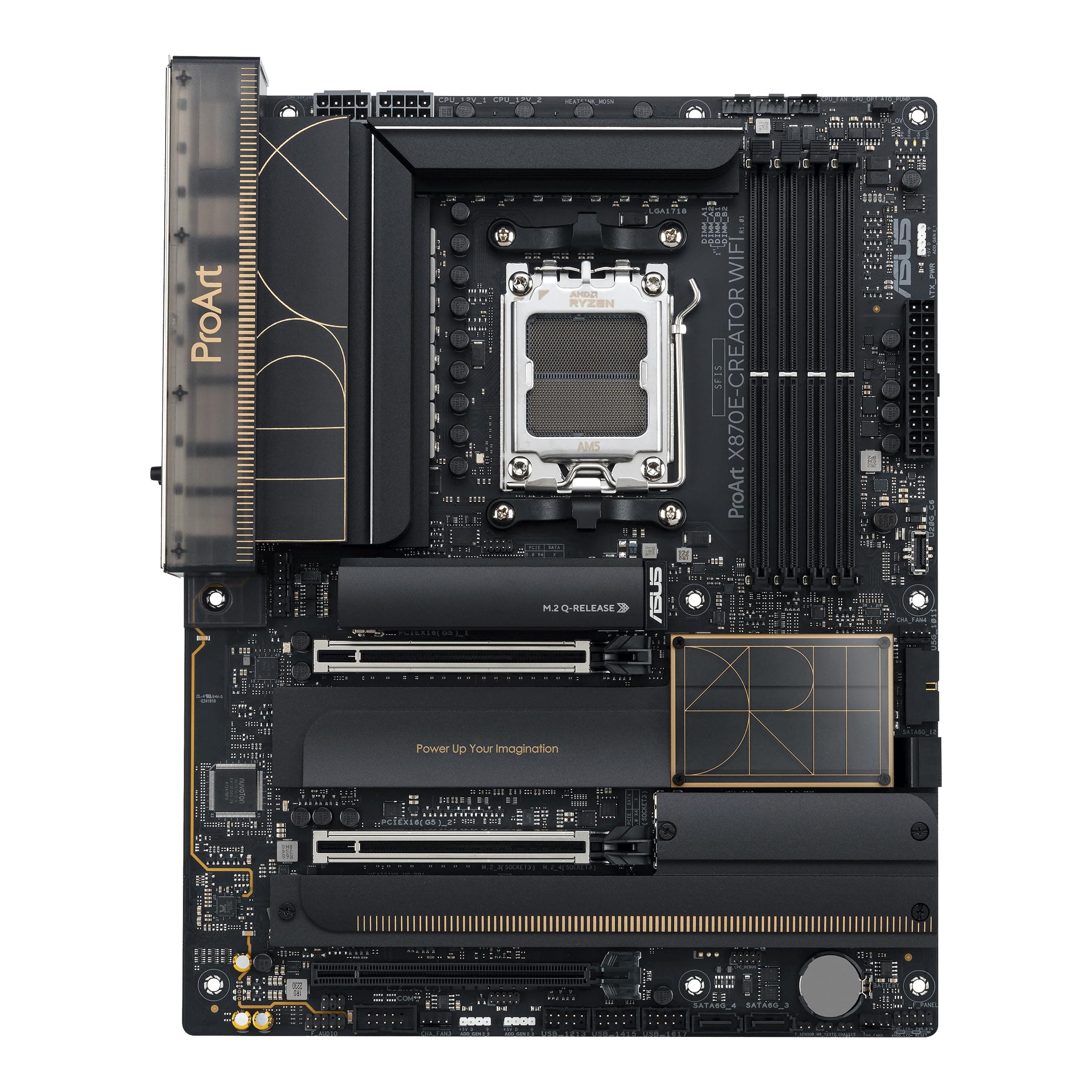 ASUS PROART X870E-Creator WiFi Mainboard Sockel AM5 (AMD, X870E, ATX, DDR5, PCIe 5.0, 4X M.2, 10Gb & 2.5Gb Ethernet, WiFi 7, Dual USB4, HDMI 2.1) Bild 2
