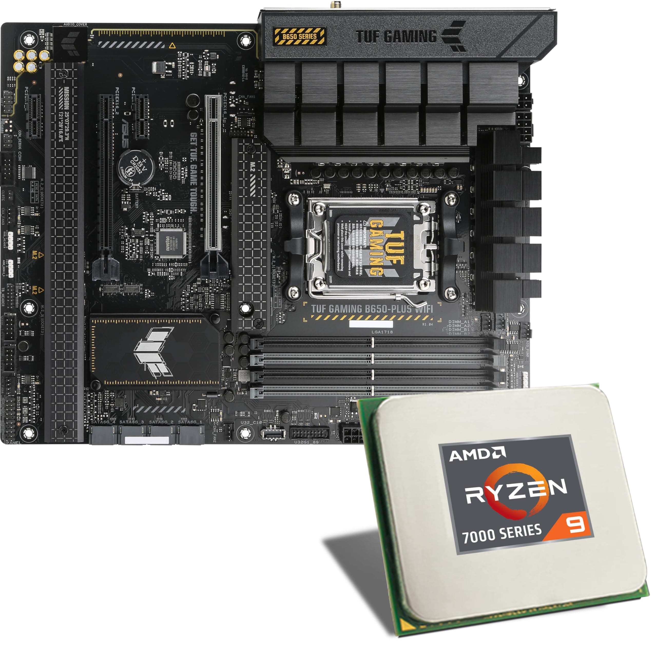 Mainboard Bundle | AMD Ryzen 9 7900X 12x4700 MHz, ASUS TUF Gaming B650-PLUS WiFi, 3X M.2 Port, 6X SATA 6Gb/s, USB 3.2 Gen2 | Tuning Kit | CSL PC Aufrüstkit Bild 2
