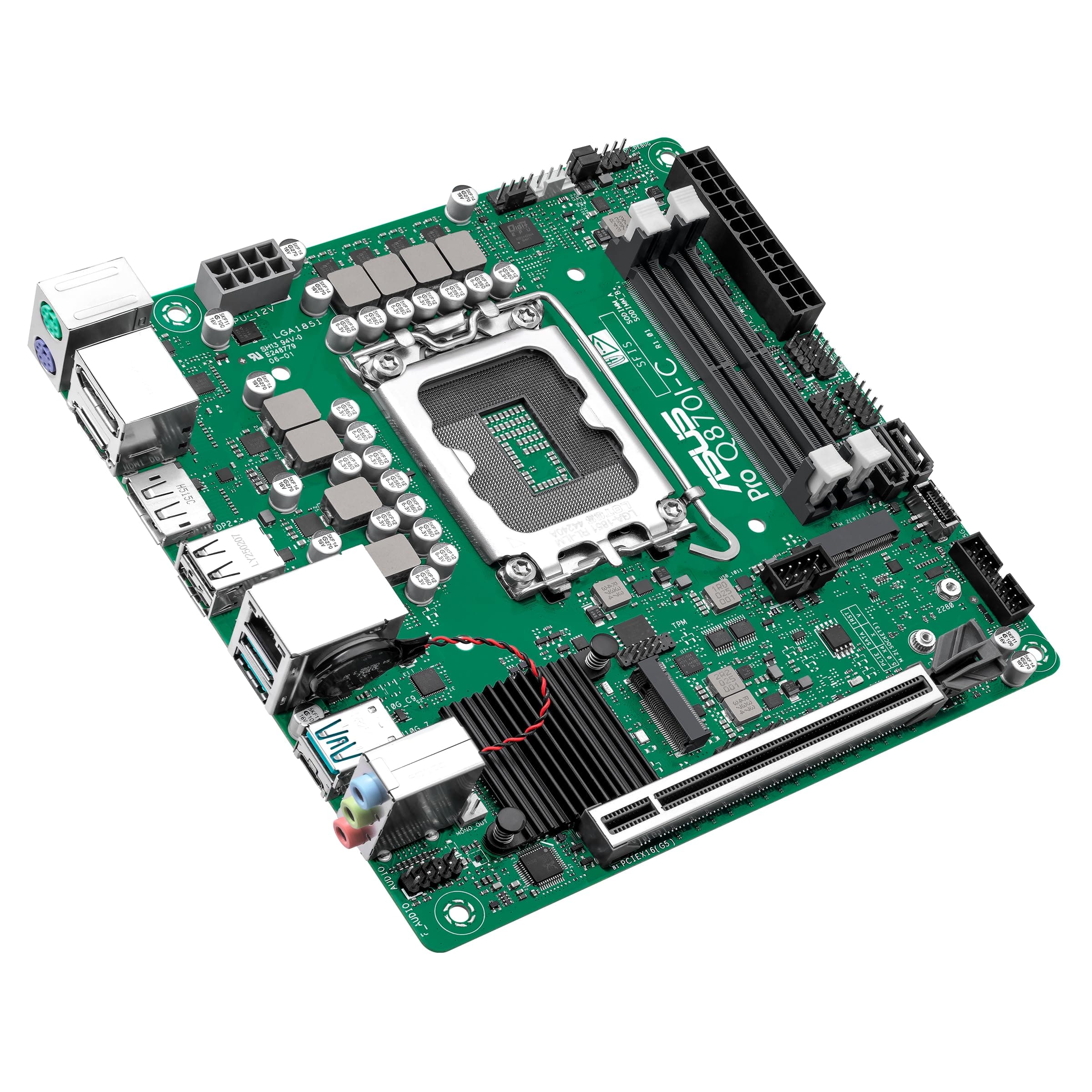 ASUS PRO Q870I-C-CSM Business Mini-ITX-Mainboard Sockel Intel LGA 1851 (mini-ITX, Intel VPro, DDR5 Speicher, PCIe 5.0, Q-LED Core, ASUS Control Center Express, SafeSlot) Bild 7