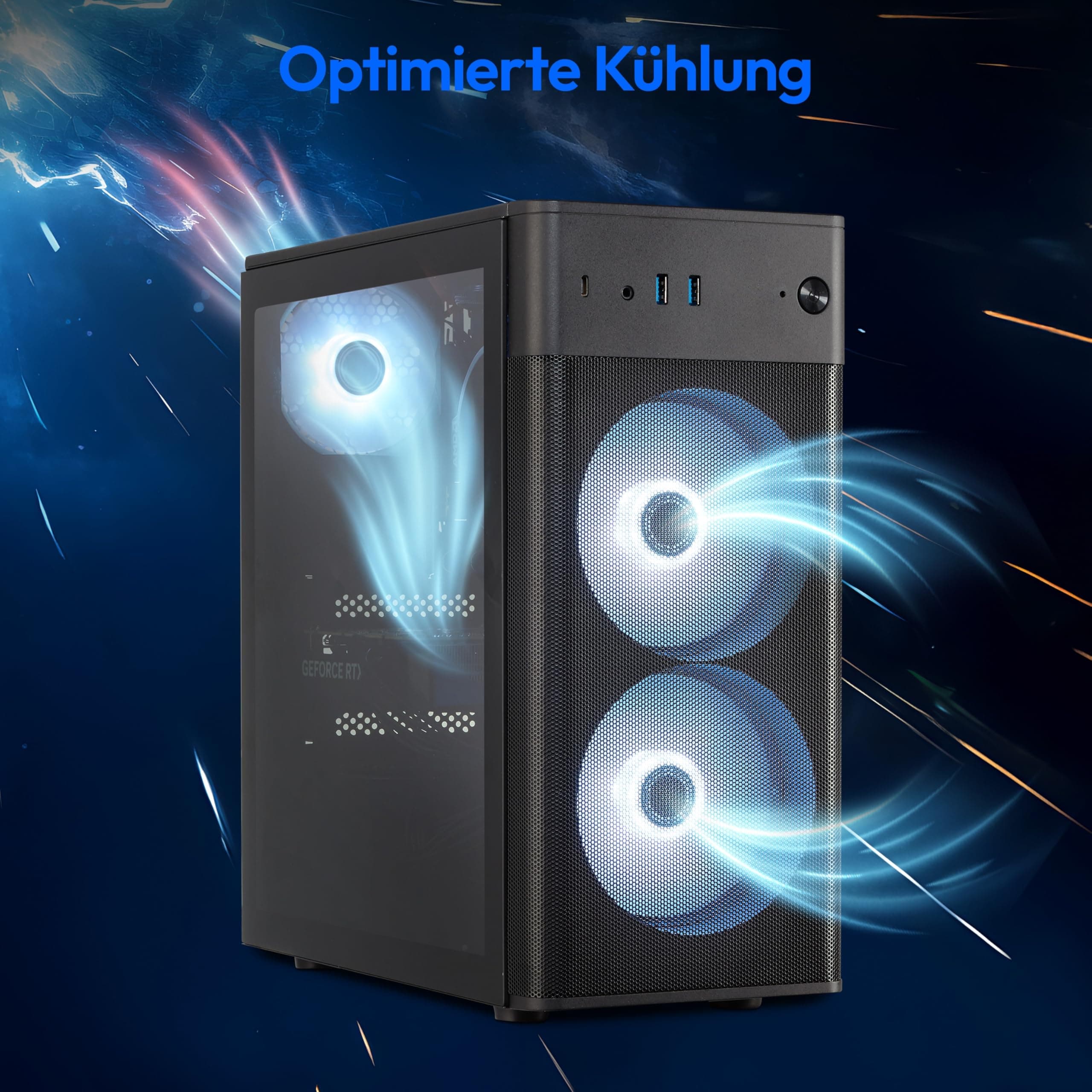 MEDION ERAZER Recon E45 Gaming PC (Ryzen 5 5500, 16GB DDR4 RAM, 1TB SSD, Geforce RTX 4060 8GB GDDR6, Windows 11 Home) Bild 5