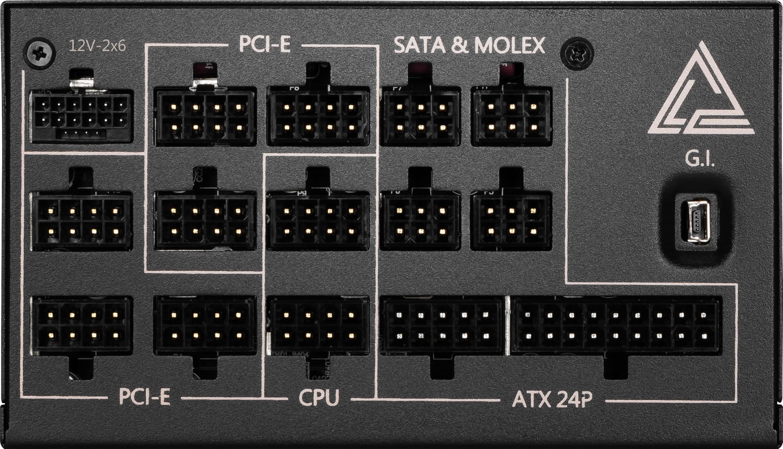 MSI MEG Ai1300P PCIE5 Netzteil, EU Stecker, 1300W, 80 Plus Platinum, vollmodularer ATX 3.0, unterstützt PCIe 5.0 GPU, japanische Kondensatoren, Gaming Intelligence, ummantelte Kabel 1300W PCIE5 Bild 3
