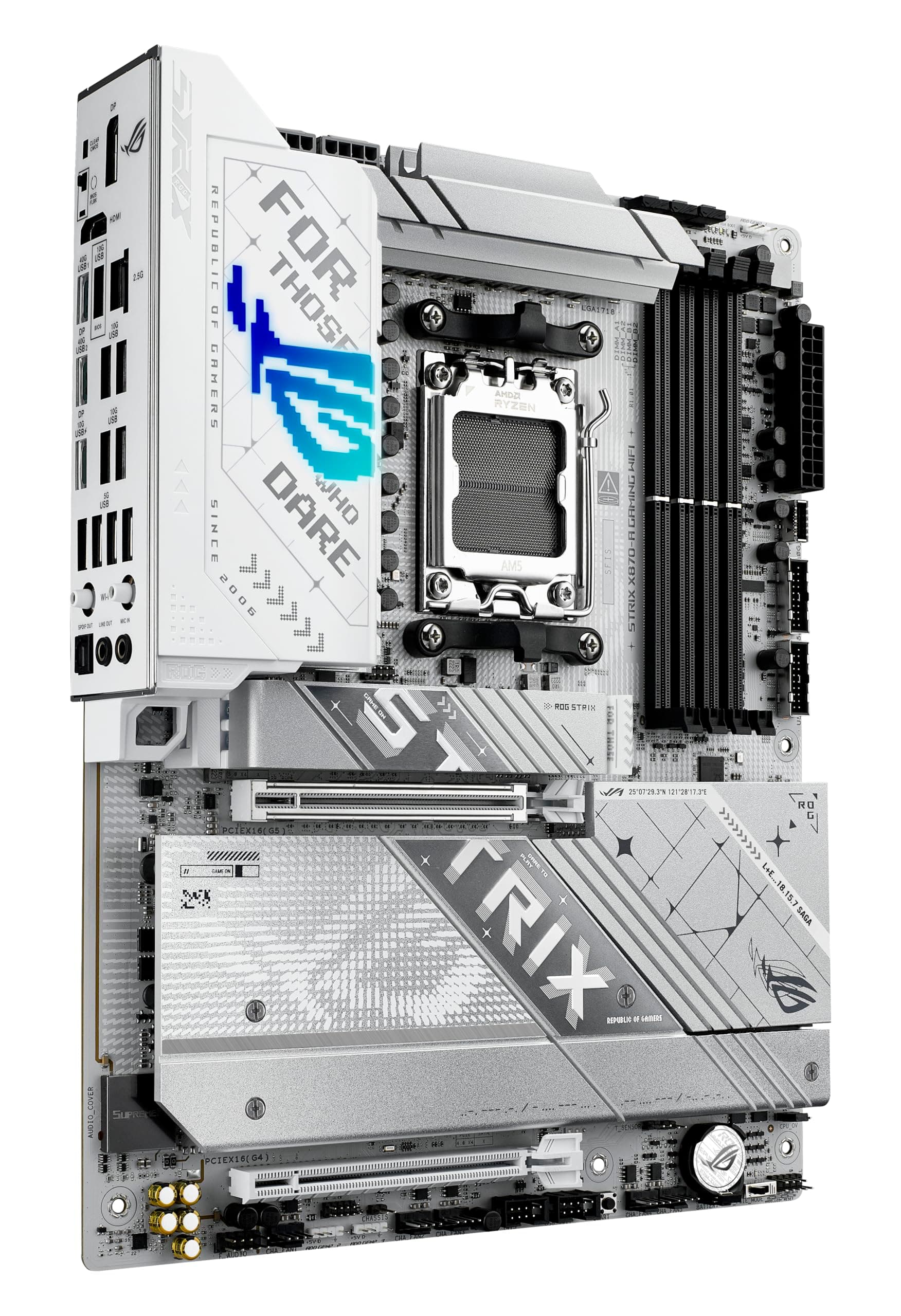 ASUS ROG Strix X870-A Gaming Mainboard Sockel AM5 (AMD, X870, ATX, 16+2+2 Power Stages, Dynamic OC Switcher, Core Flex, DDR5, WiFi 7, M.2, PCIe 5.0) Bild 5