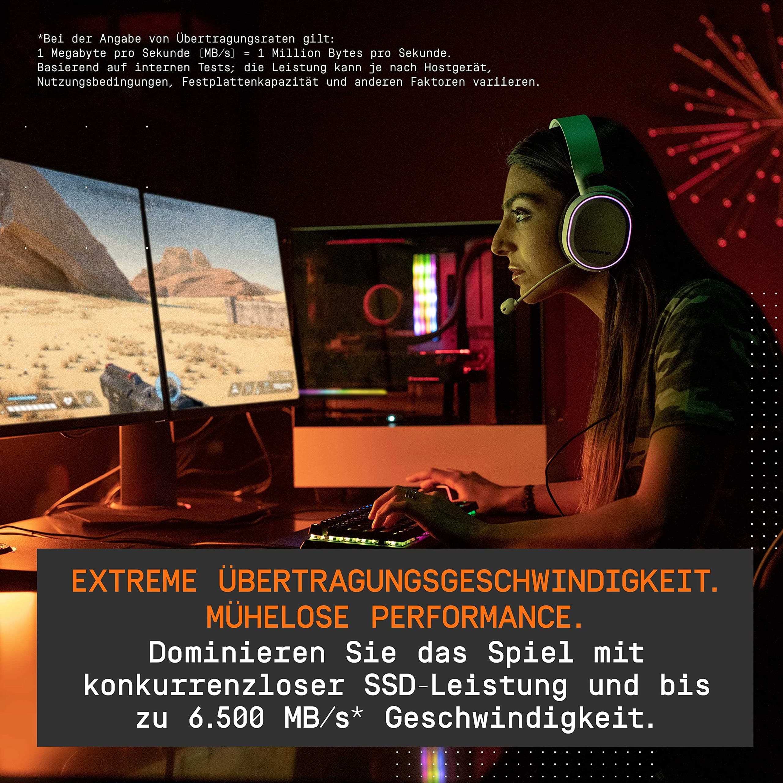WD_BLACK AN1500 NVMe SSD Add-In-Karte 1 TB, Lesegeschwindigkeit von bis zu 6.500 MB/s und Schreibgeschwindigkeit von bis zu 4.100 MB/s, Bootfähige RAID-Lösung, RGB-Beleuchtung 1TB Bild 8