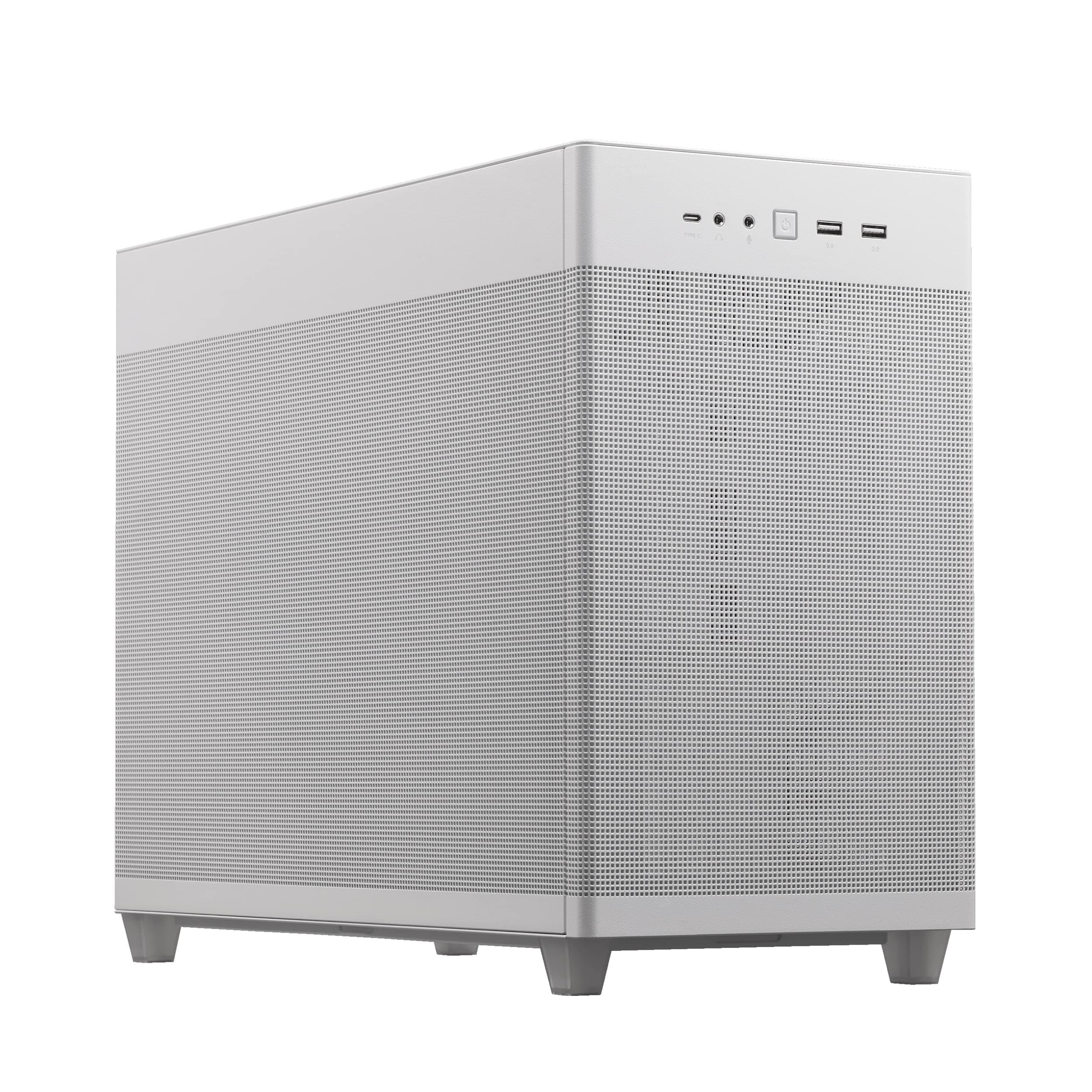 ASUS Prime AP201 MicroATX Gehäuse weiß (33 Liter, unterstützt 280- & 360-mm-Kühler, Grafikkarten bis 338 mm Länge und Standard-ATX-Netzteile) Bild 2