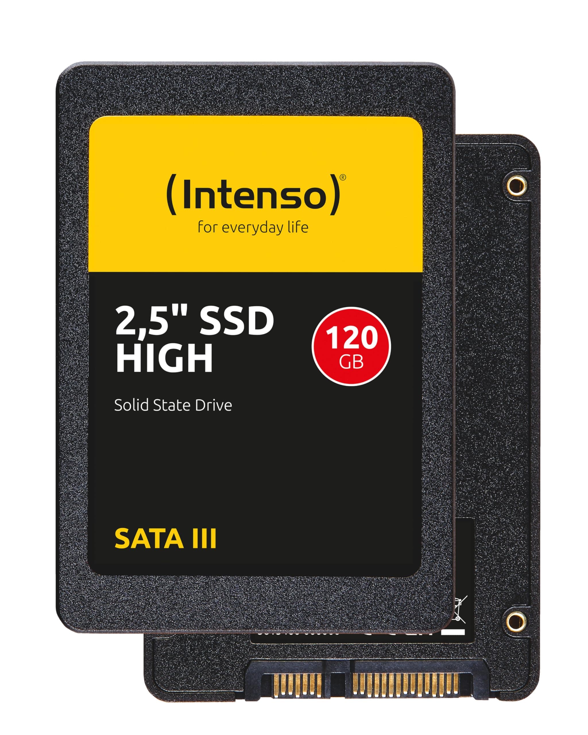Intenso Interne 2,5" SSD SATA III High, 120 GB, 520 MB/Sekunden, Schwarz Bild 2