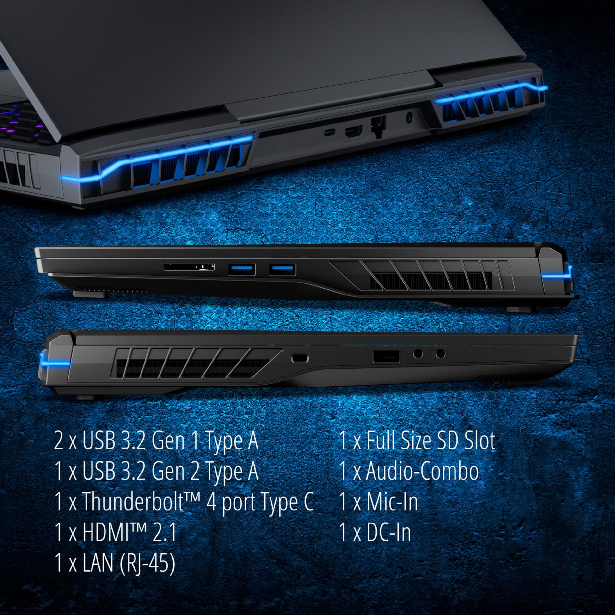 ERAZER Beast X40e 43,2cm (17 Zoll 240Hz) QHD+ Gaming Laptop (Intel Core i7-14700HX, 16GB DDR5 RAM, 1TB SSD, GeForce RTX 4070 8GB GDDR6, Win 11 Home) Bild 7