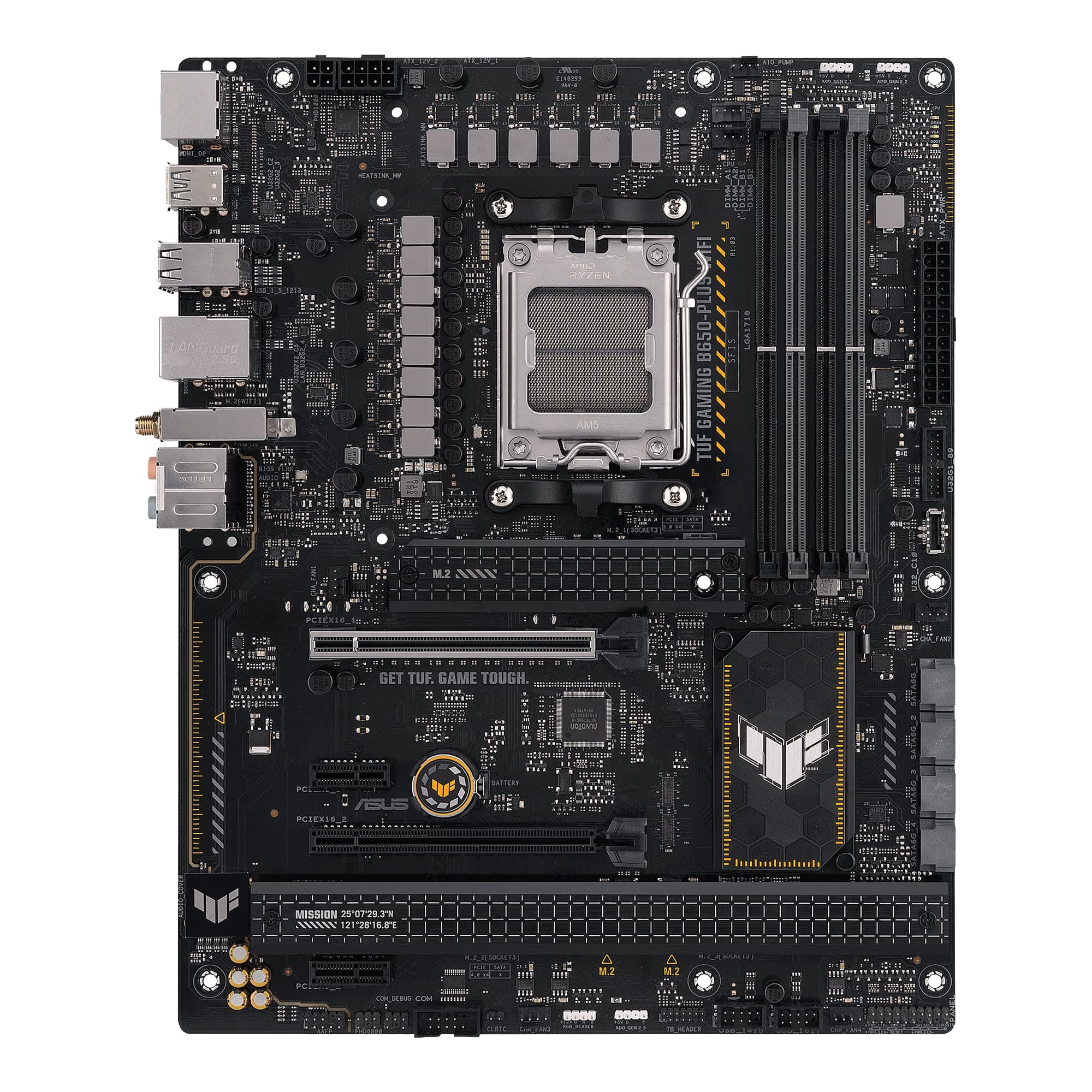 ASUS TUF Gaming B650-PLUS WiFi Mainboard Sockel AMD AM5 (Ryzen 7000, ATX, PCIe 5.0, DDR5-Speicher, 14 Power Stages, USB 3.2 Gen 2x2 Typ-C, WiFi6, Aura Sync) Bild 2