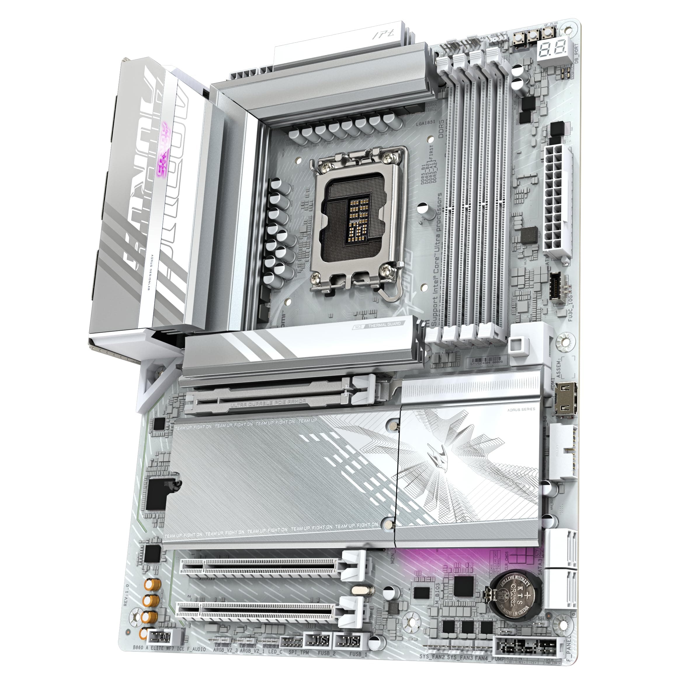 GIGABYTE B860 AORUS Elite WIFI7 Ice Mainboard - Intel Core Ultra CPUs, 14+1+2+1 Phasen VRM, bis zu 9200MHz DDR5, 1xPCIe 5.0 + 2xPCIe 4.0 M.2, 2,5 GbE LAN, WiFi 7, USB 4 Bild 7