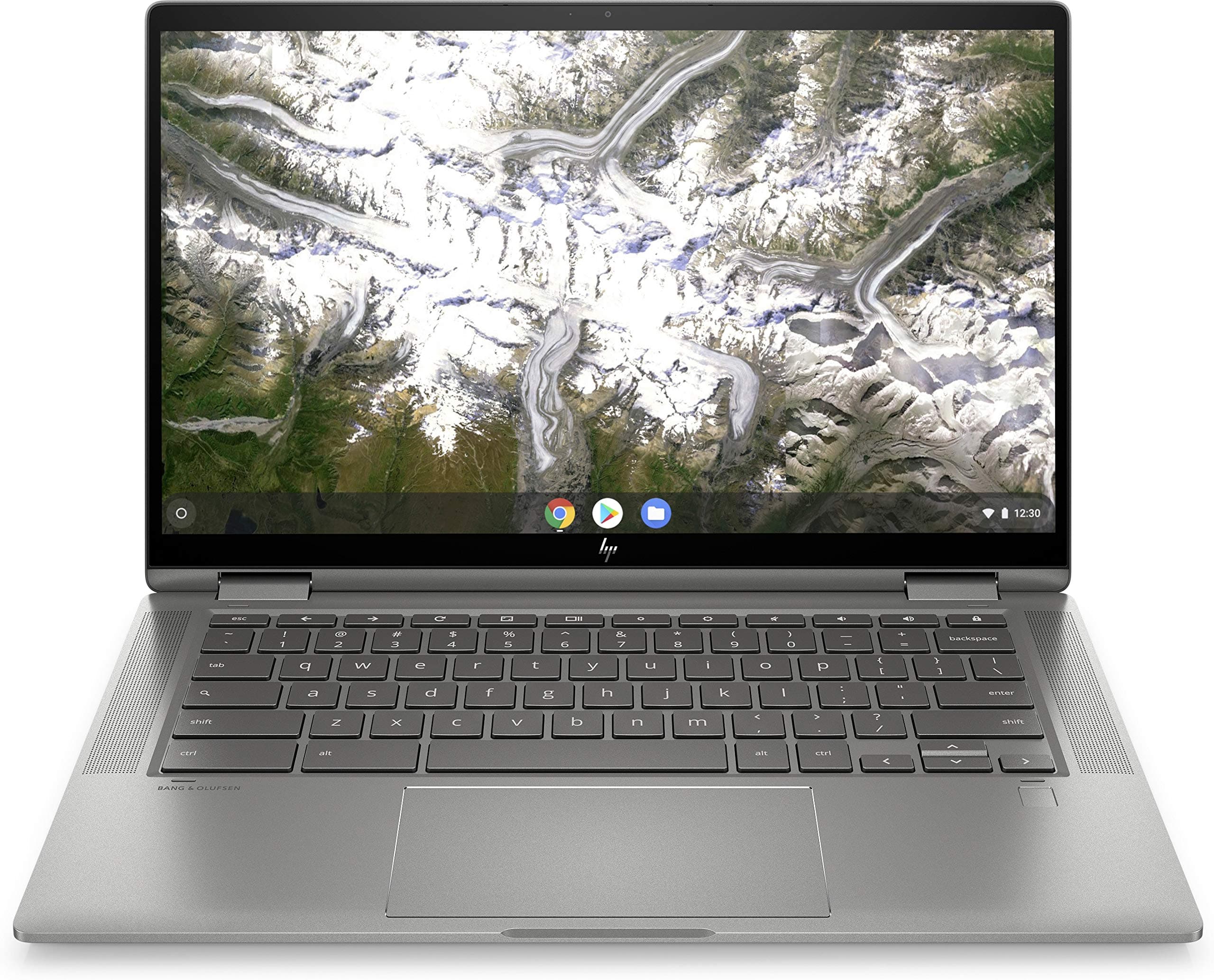 HP Chromebook x360 14c-ca0220ng (14 Zoll / FHD IPS Touch) 2in1 Convertible Laptop (Intel Pentium Gold 6405U, 4GB DDR4 RAM, 64GB eMMC, Intel HD Grafik, ChromeOS, QWERTZ) Silber