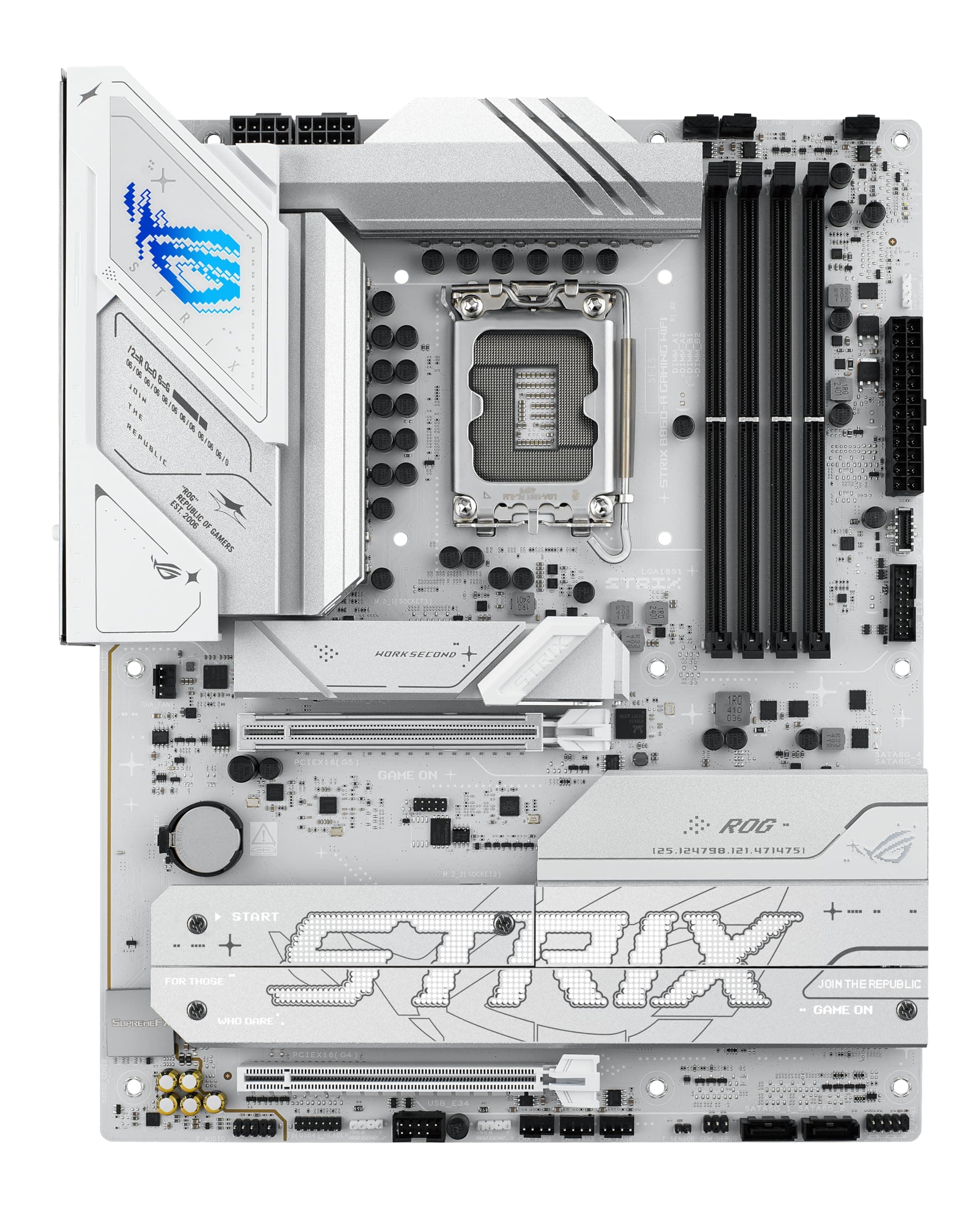 ASUS ROG Strix B860-A Gaming WiFi Mainboard Sockel Intel LGA 1851 (Intel B860, ATX, DDR5 Speicher, PCIe 5.0, WiFi 7, 3X PCIe 4.0 M.2, Aura Sync) Bild 2