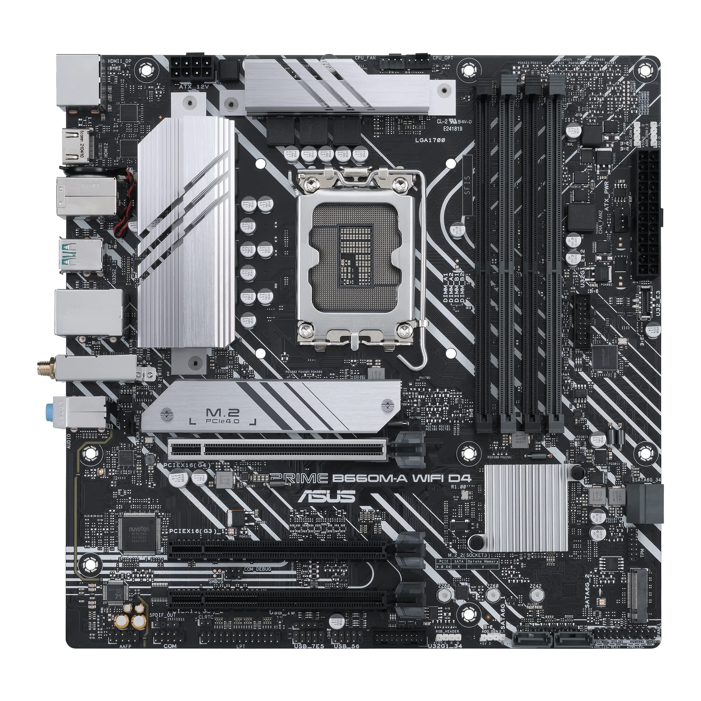 ASUS PRIME B660M-A WIFI D4 Gaming Mainboard Sockel Intel LGA 1700 (Intel B660, mATX, DDR4 Speicher, PCIe 4.0, 2x M.2, WiFi 6, Aura Sync) A B660 WIFI Bild 3