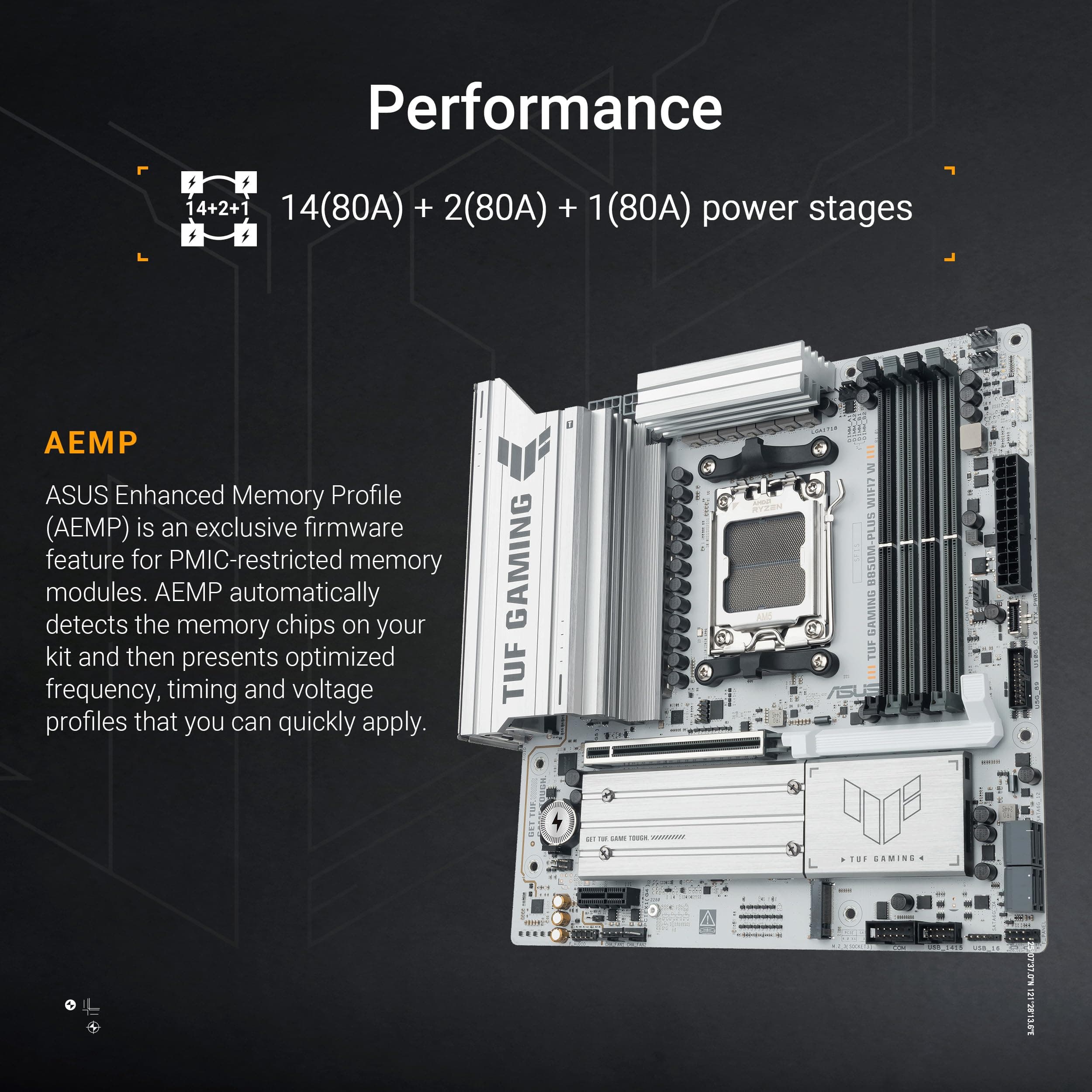 ASUS TUF Gaming B550-Pro Mainboard Sockel AMD Ryzen AM4 (ATX, PCIe 4.0, 2X M.2, 2,5Gbit/s-Ethernet, SATA 6Gbit/s, USB 3.2 Gen 2 Typ-A und Typ-C, Aura Sync) Bild 6