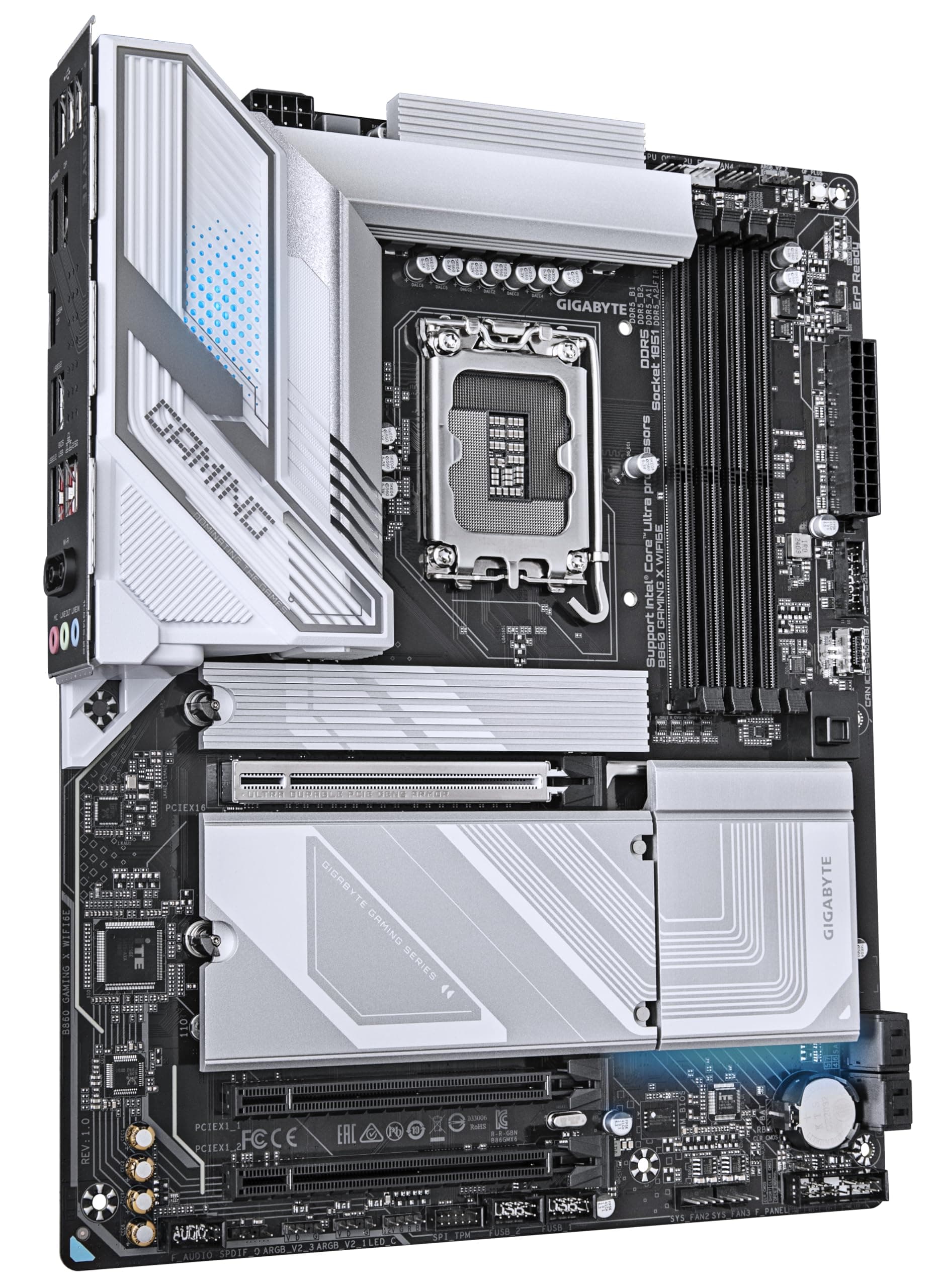 GIGABYTE B860 Gaming X WIFI6E Mainboard - Intel Core Ultra CPUs, 12+1+2+1 Phasen VRM, bis zu 9066MHz DDR5, 1xPCIe 5.0 + 2xPCIe 4.0 M.2, 2,5 GbE LAN, WiFi 6E, USB4 Bild 5