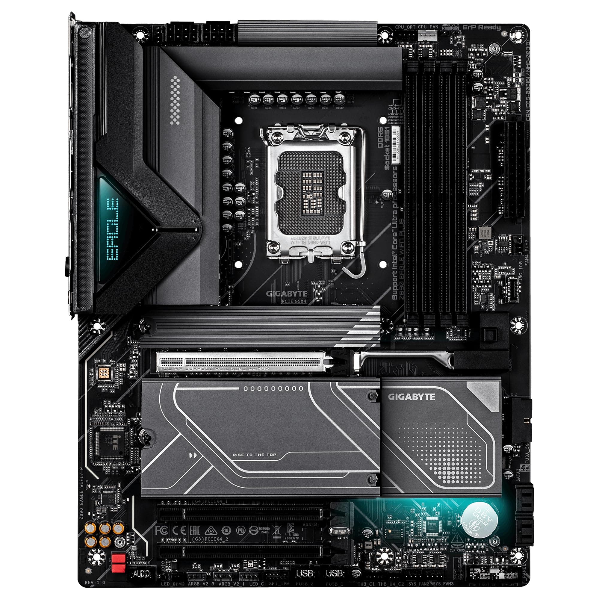GIGABYTE Z890 Eagle WIFI7 Plus Mainboard – Unterstützt Intel Core Ultra (Serie 2) CPUs, 14+1+2-Phasen-VRM, bis zu 9466 MHz DDR5 (OC), 1× PCIe 5.0 + 3× PCIe 4.0, Wi-Fi 7, 2.5-GbE-LAN, USB 4 Bild 3