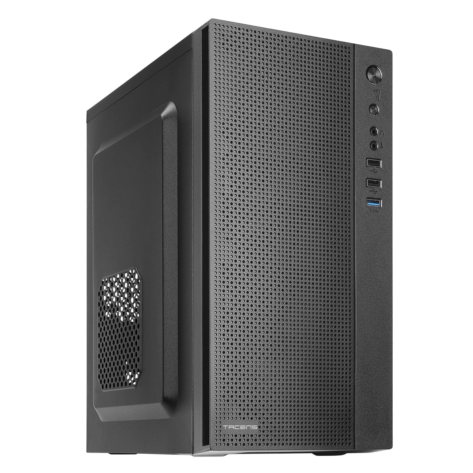 Tacens Anima AC5500, Kompaktes Micro ATX PC Gehäuse, Front-Mesh Kühlung, 500W Netzteil, USB 3.0, Schwarz Bild 2