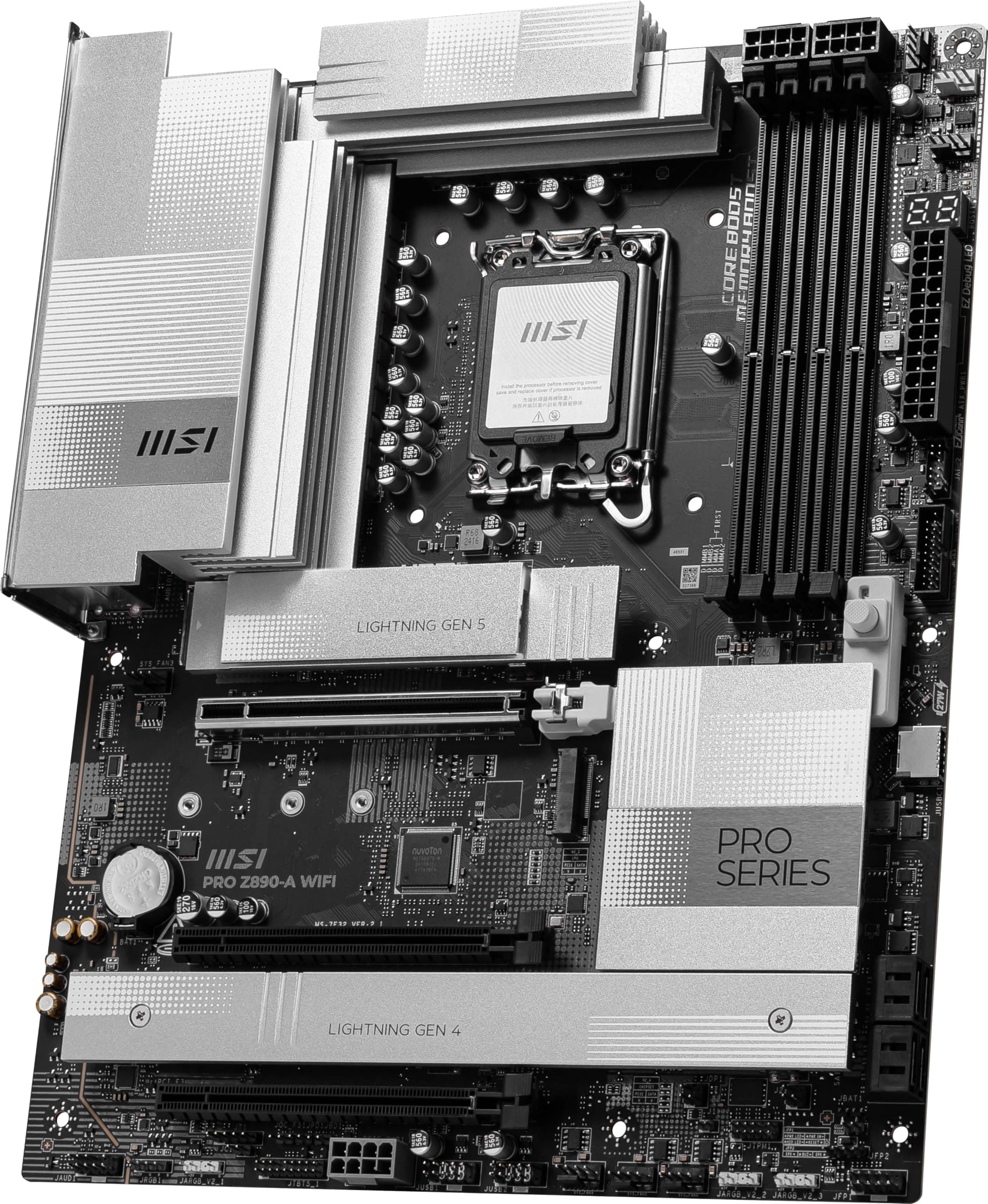 MSI PRO Z890-A WiFi ProSeries Motherboard (unterstützt Core Ultra Series 2 Intel Prozessoren, LGA 1851, DDR5, PCIe 5.0, M.2, SATA, 5Gbps LAN, USB Type-C, Wi-Fi 7, Bluetooth 5.4, Thunderbolt 4, ATX) Bild 5